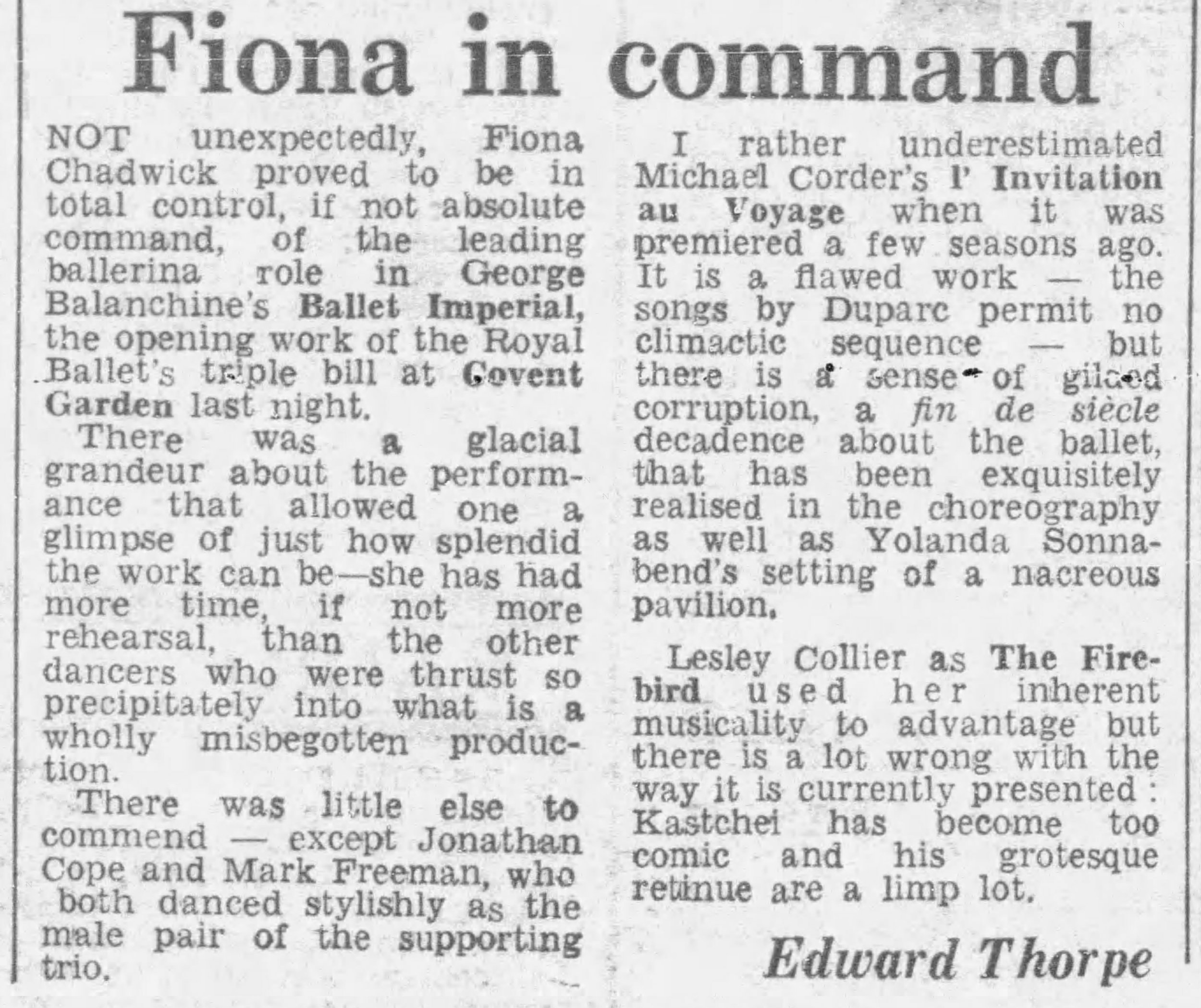 Evening Standard 26 Mar 1985
