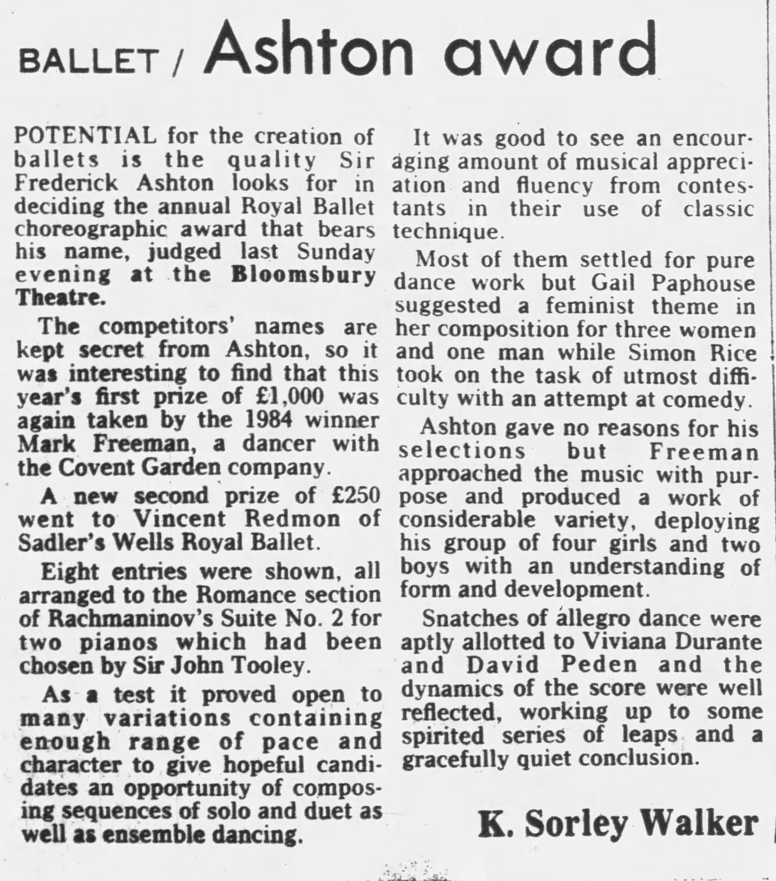 Daily Telegraph 10 Dec 1985