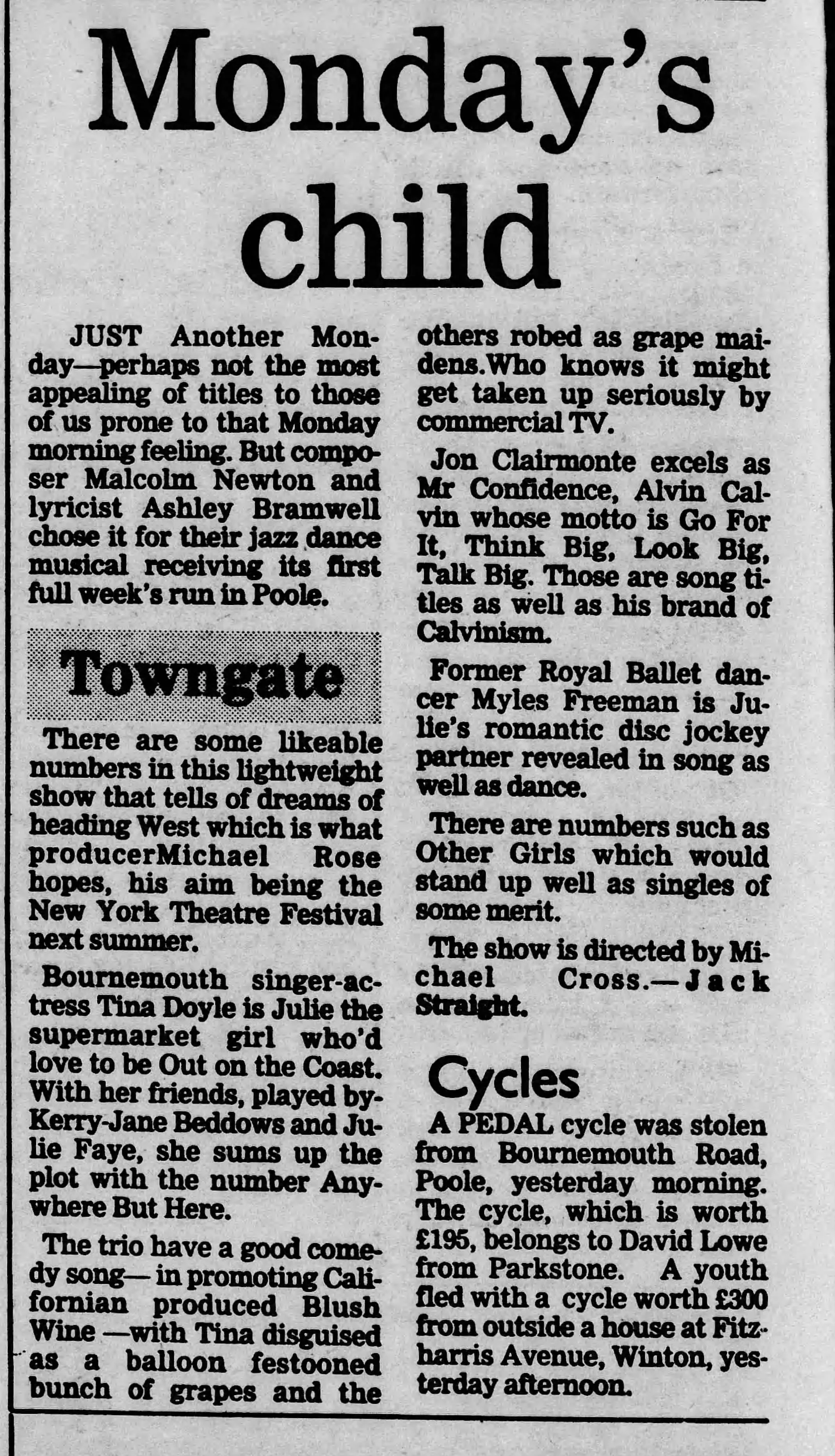 Daily Echo 12 Sep 1989