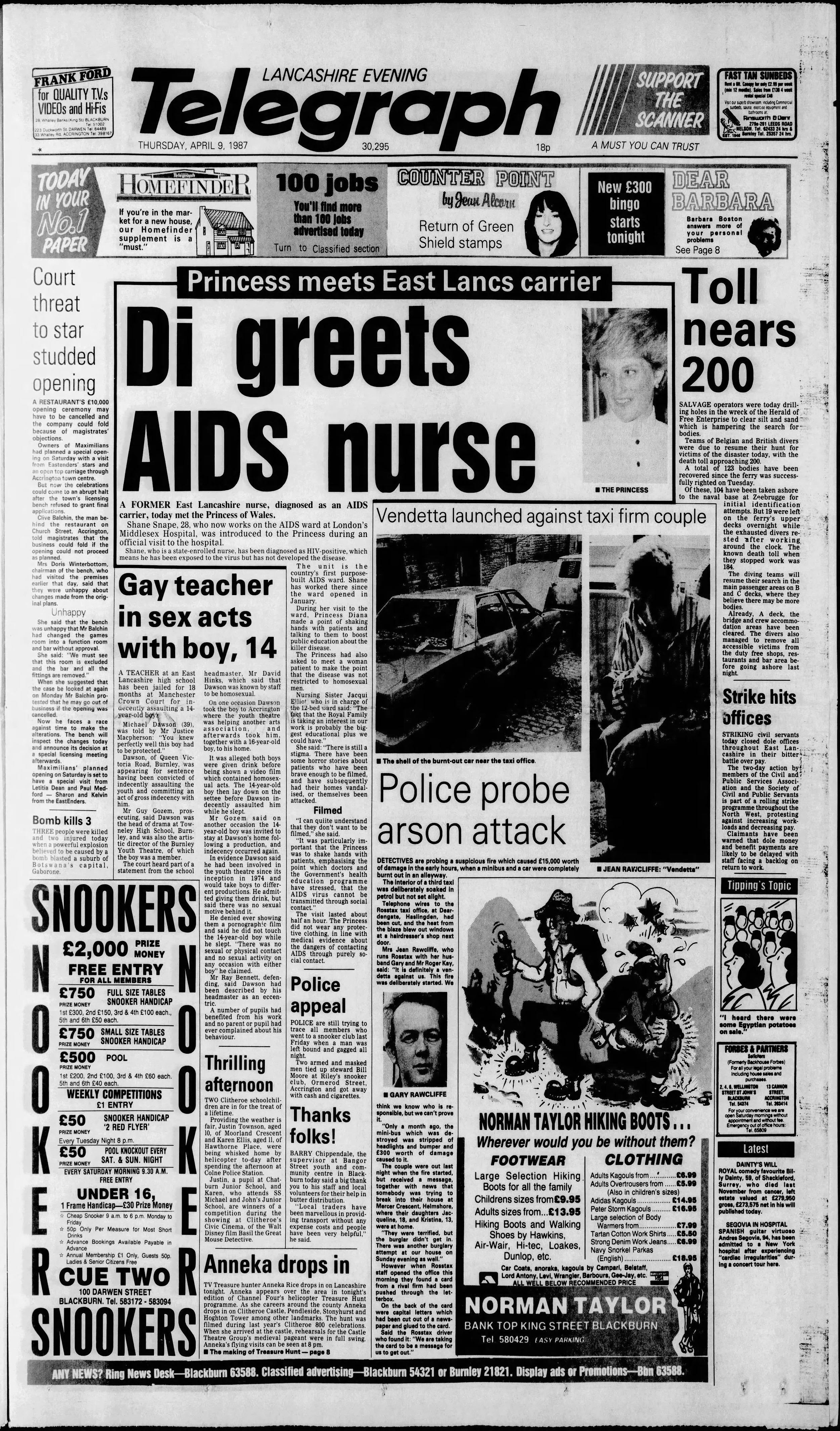 Lancs. Telegraph 9 Apr 1987