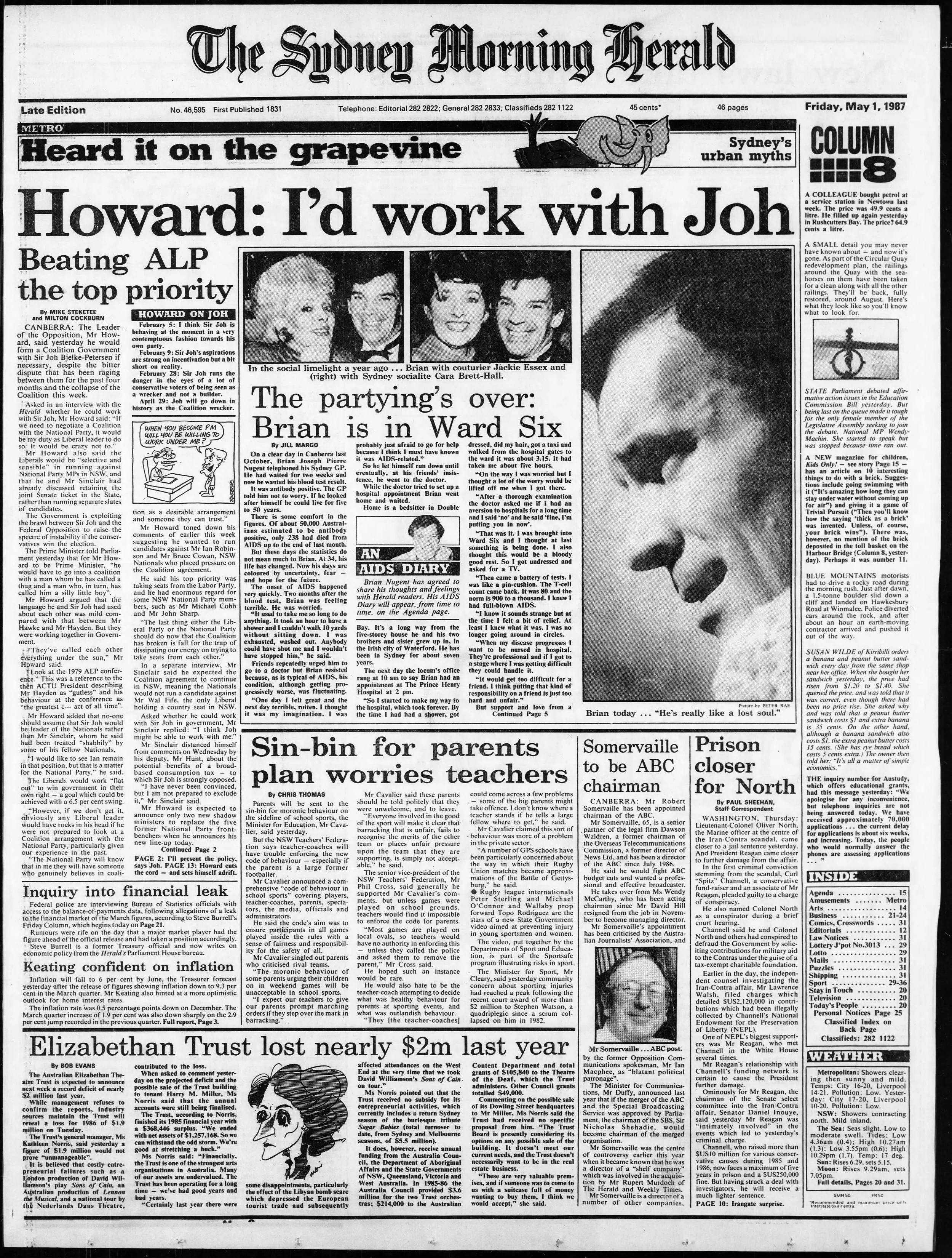 Sydney Herald 1 May 1987