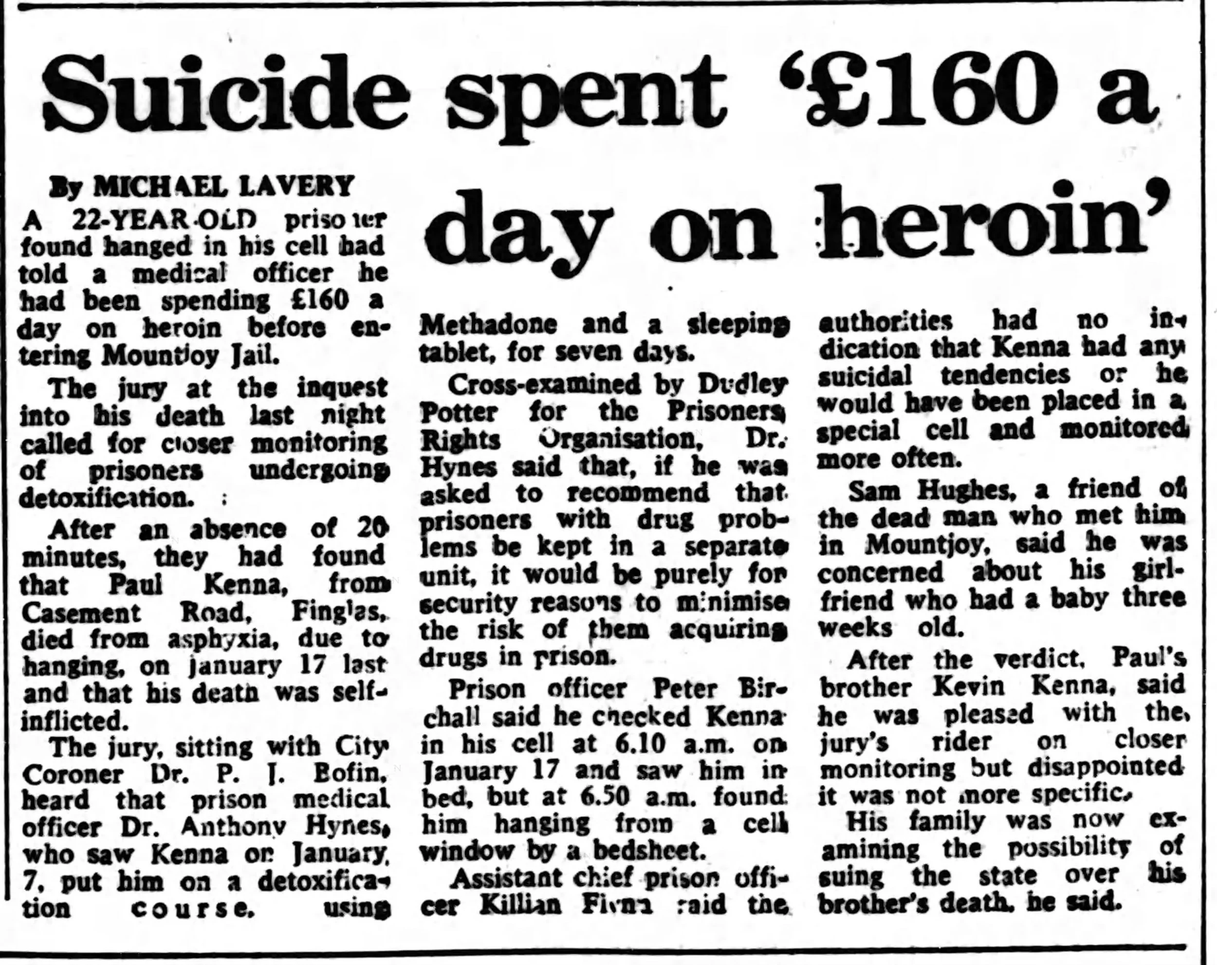 Irish Independent 7 Mar 1986