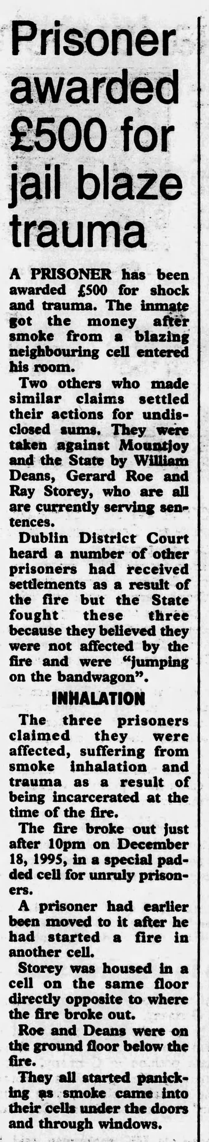 Evening Herald 22 Jul 1999