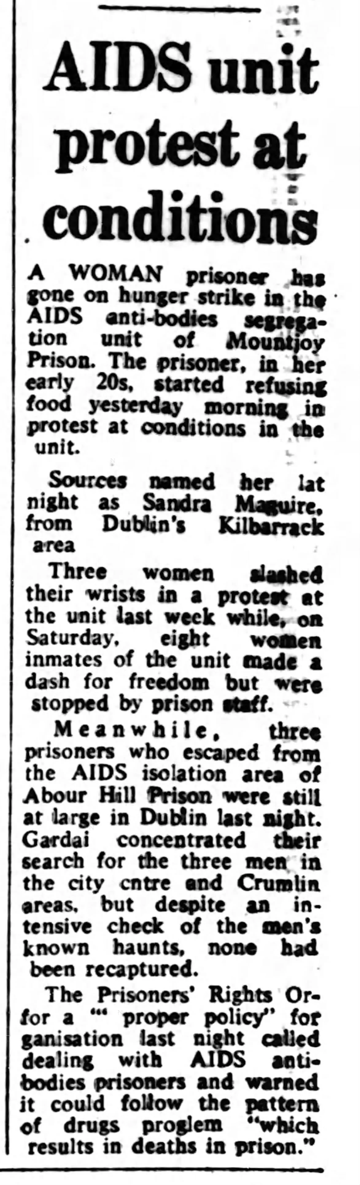 Irish Independent 13 Mar 1986