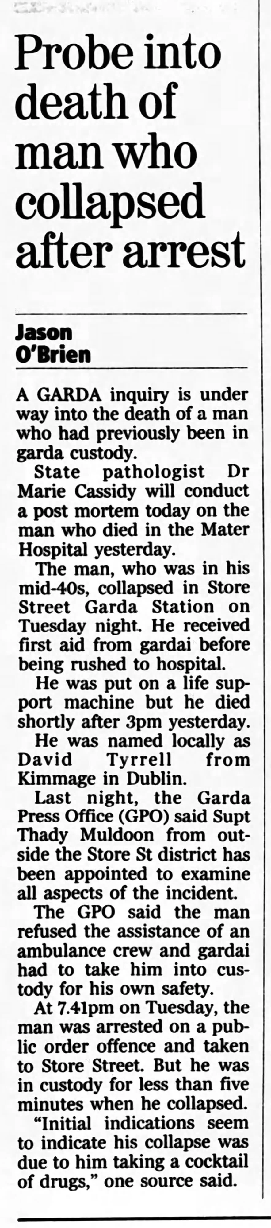 Irish Independent 14 Apr 2007