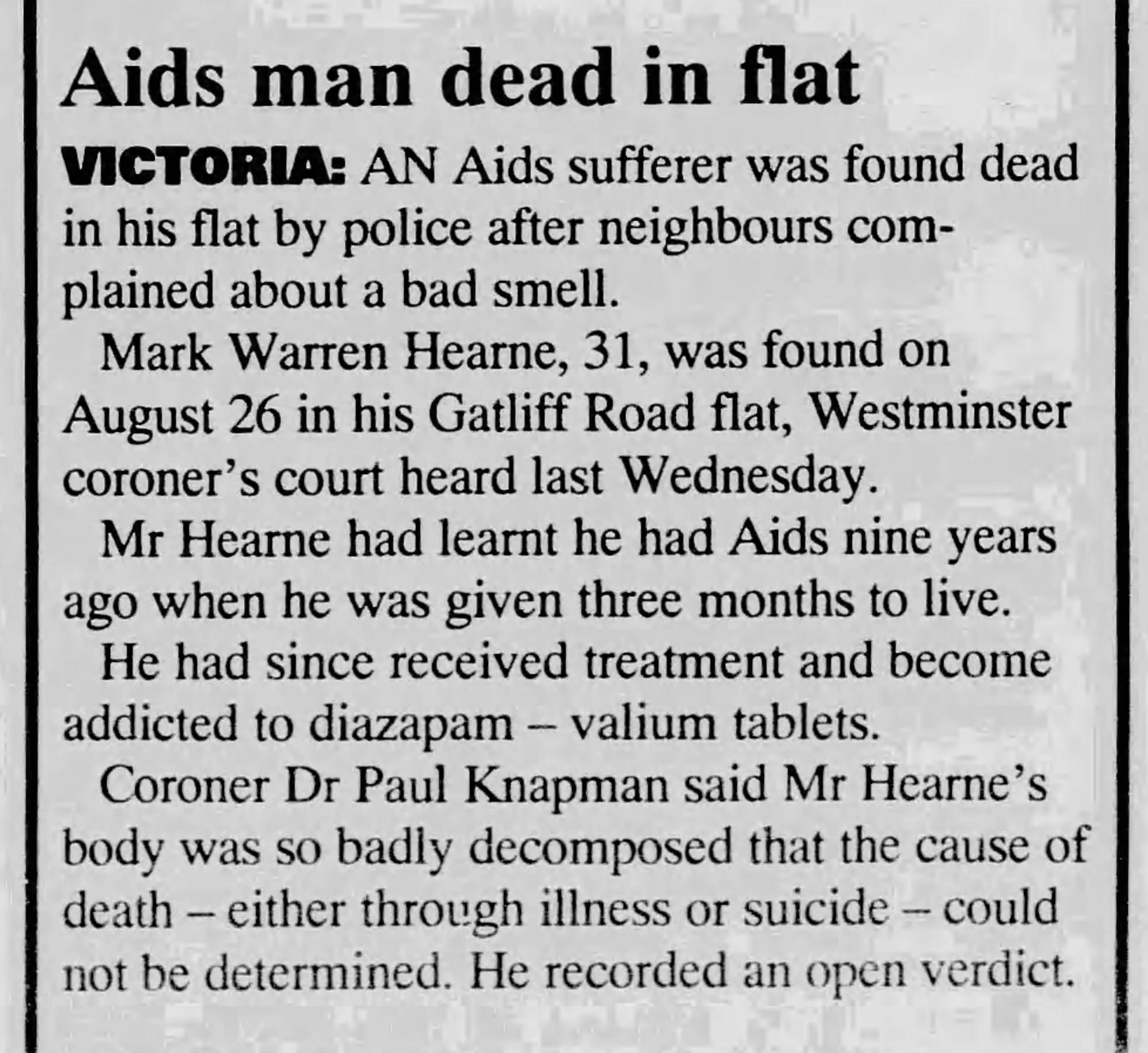 Marylebone Mercury 9 Oct 1997