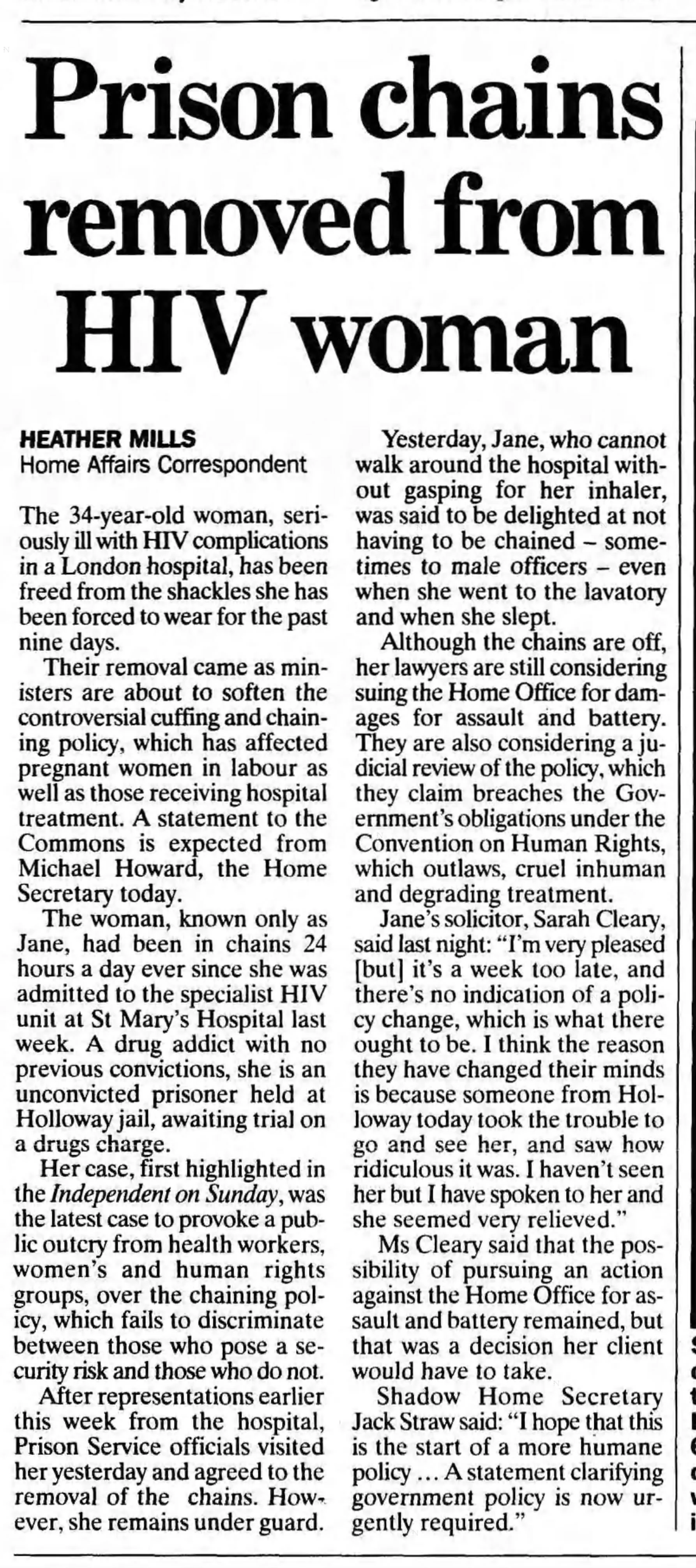 The Independent 18 Jan 1996