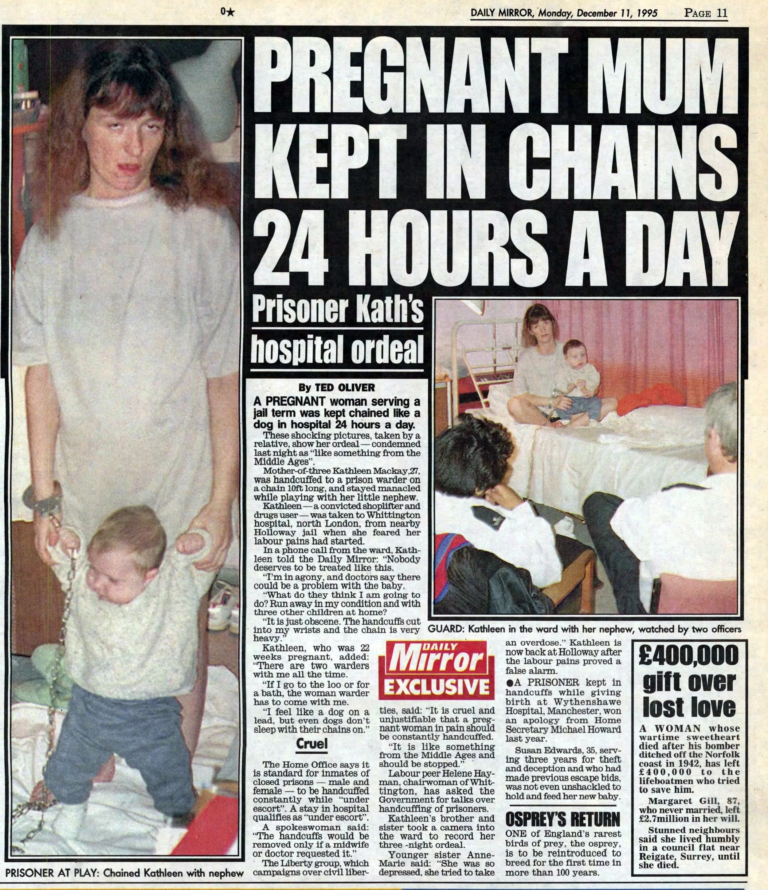 Daily Mirror 11 Dec 1995
