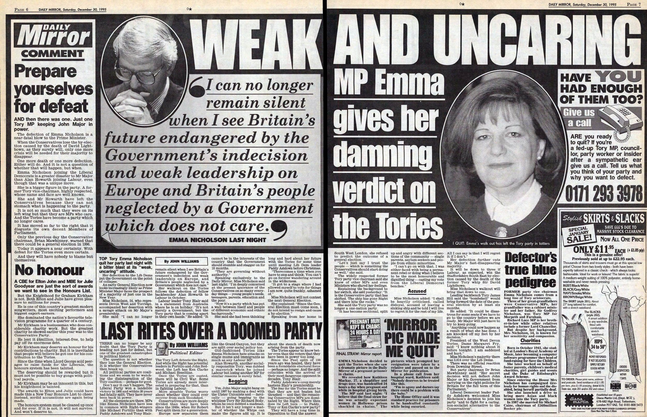 Daily Mirror 30 Dec 1995