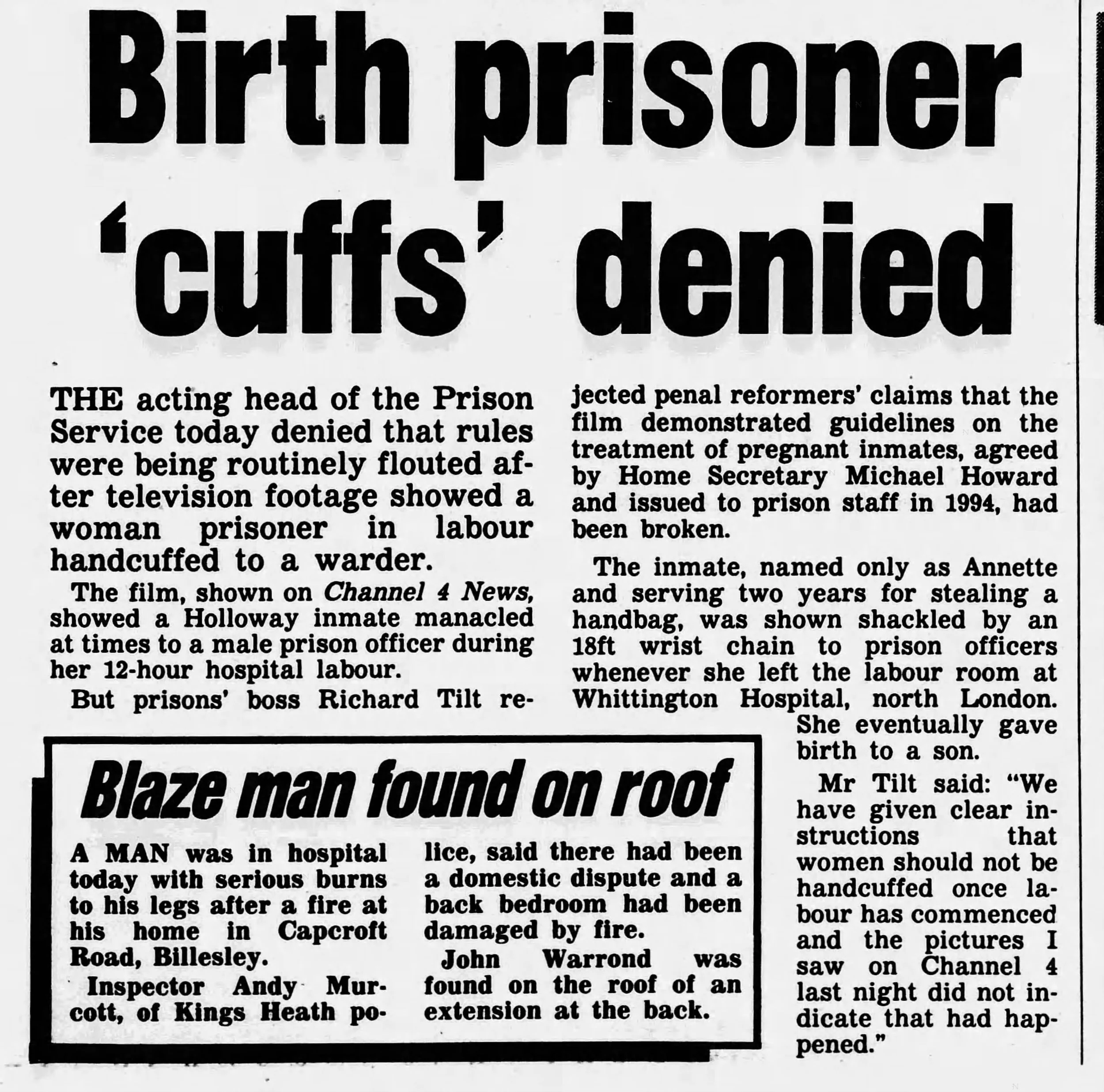 Birmingham Mail 9 Jan 1996