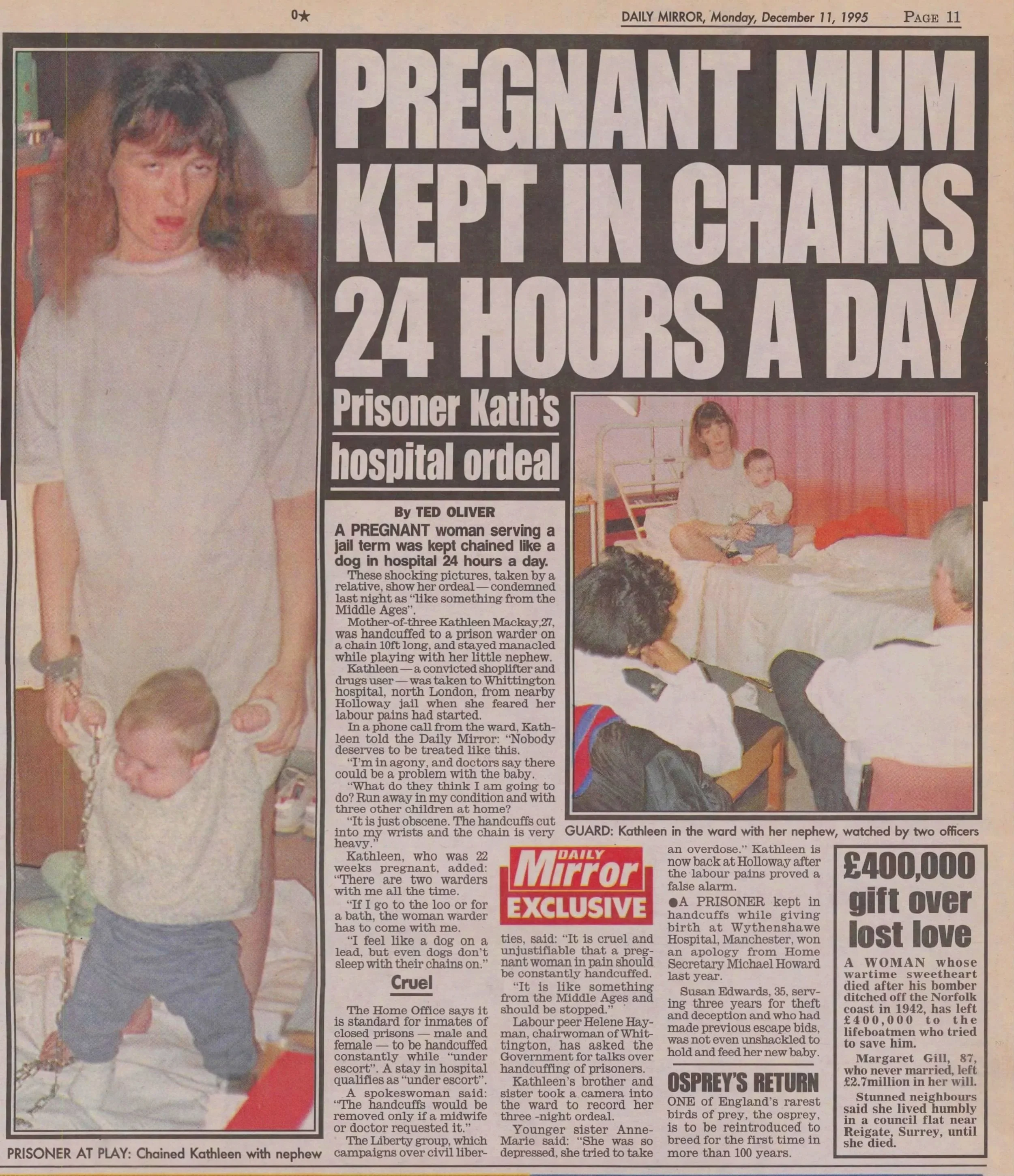 Daily Mirror 11 Dec 1995