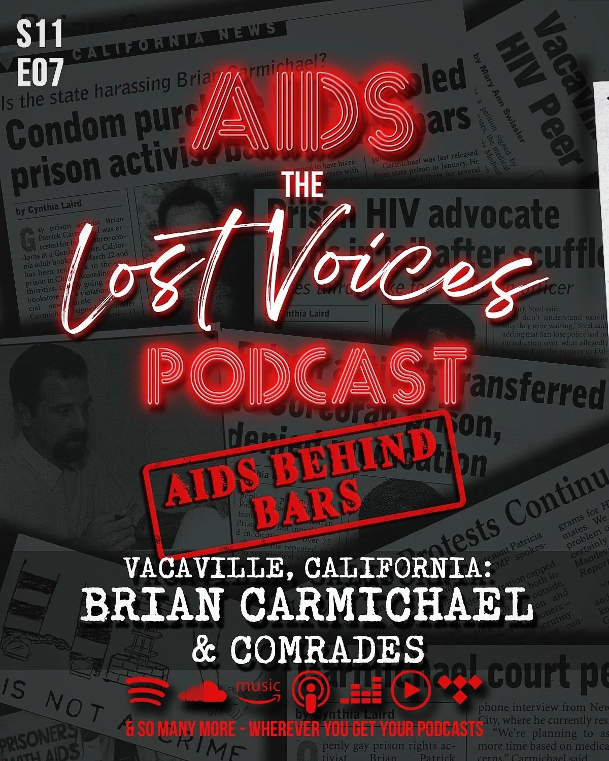 🚨🎙️NEW EPISODE: AIDS Behind Bars - Prison Activist Brian Carmichael🚨 

California&rsquo;s Medical Facility in Vacaville had long carried a reputation for poor care of inmates diagnosed with AIDS and HIV. By 1992, Brian Patrick Carmichael &mdash; t