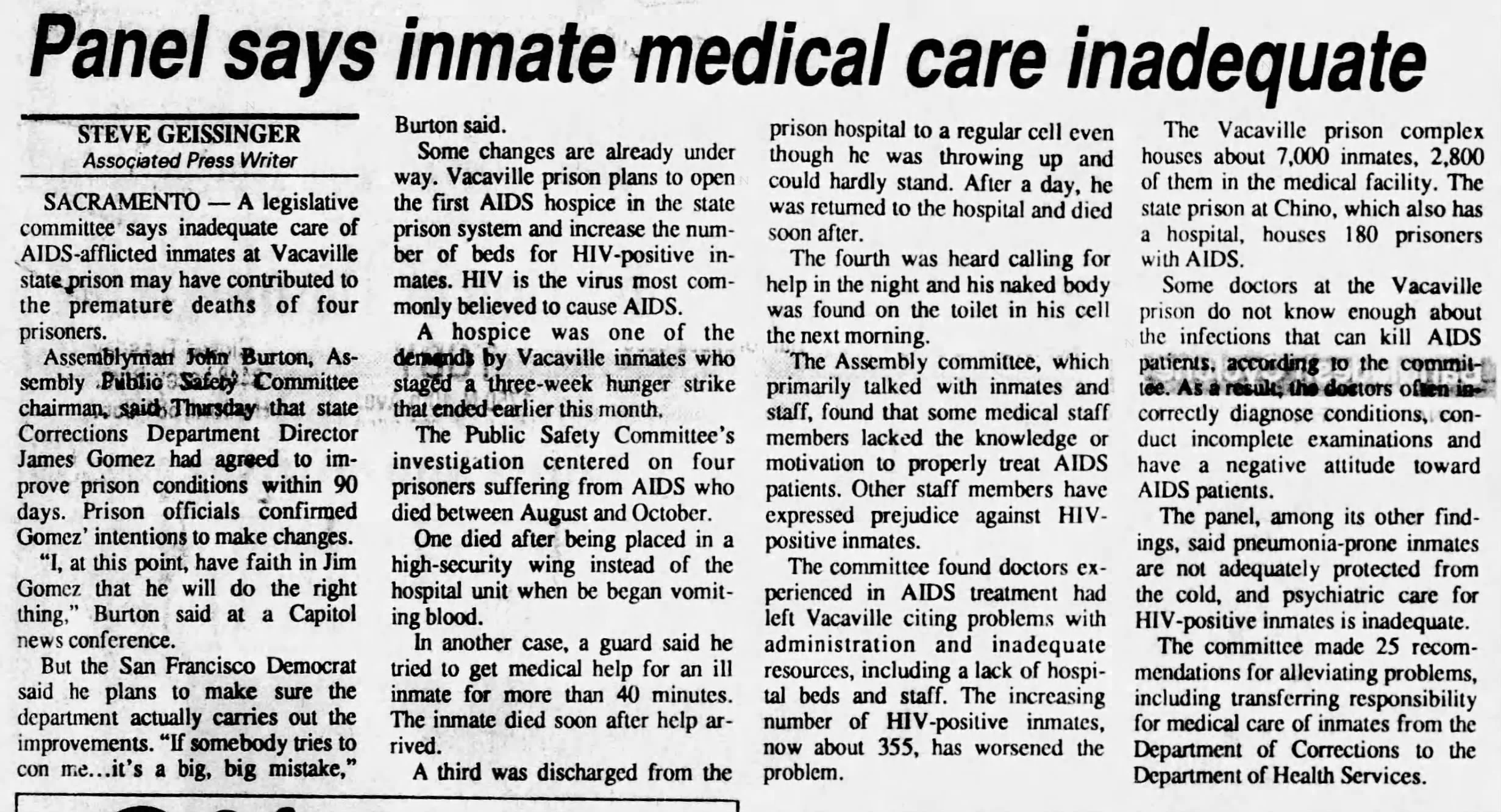 Handford Senttinel 20 Nov 1992