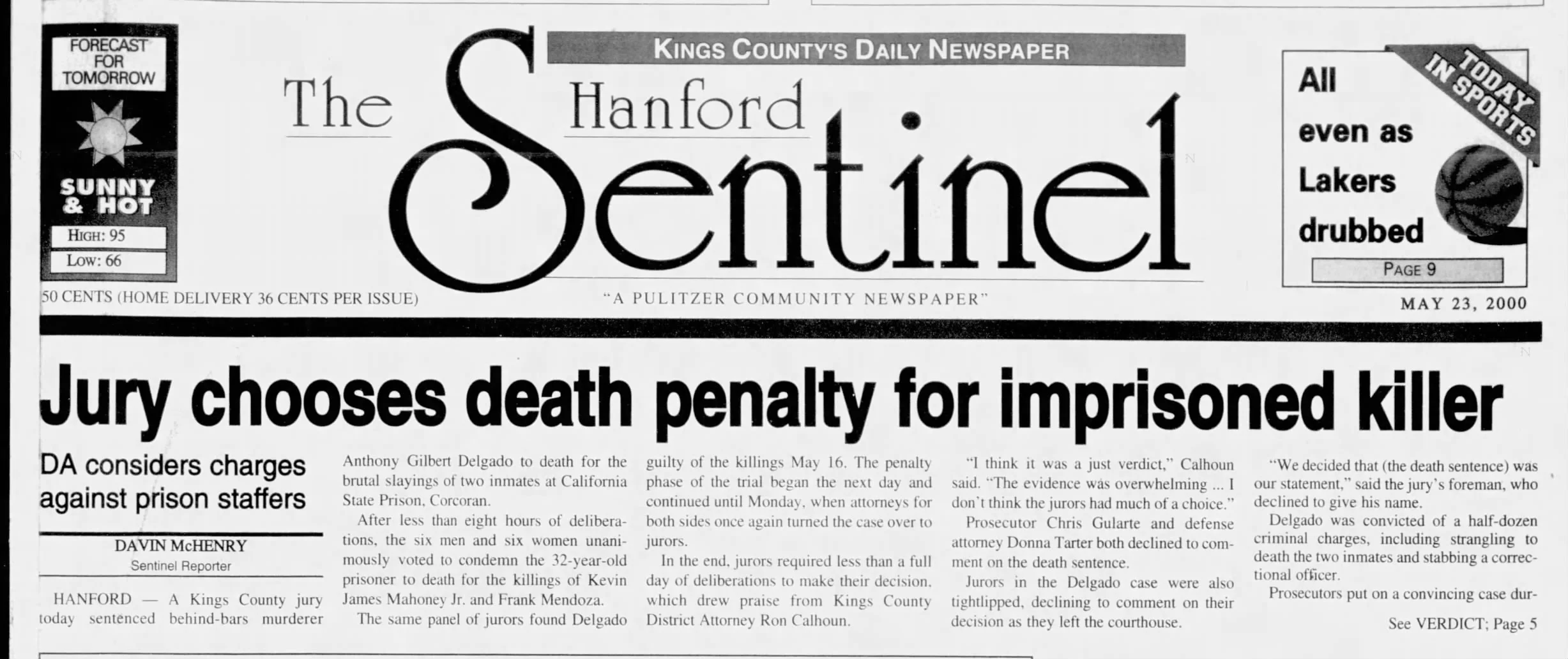 Hanford Sen. 23 May 2000