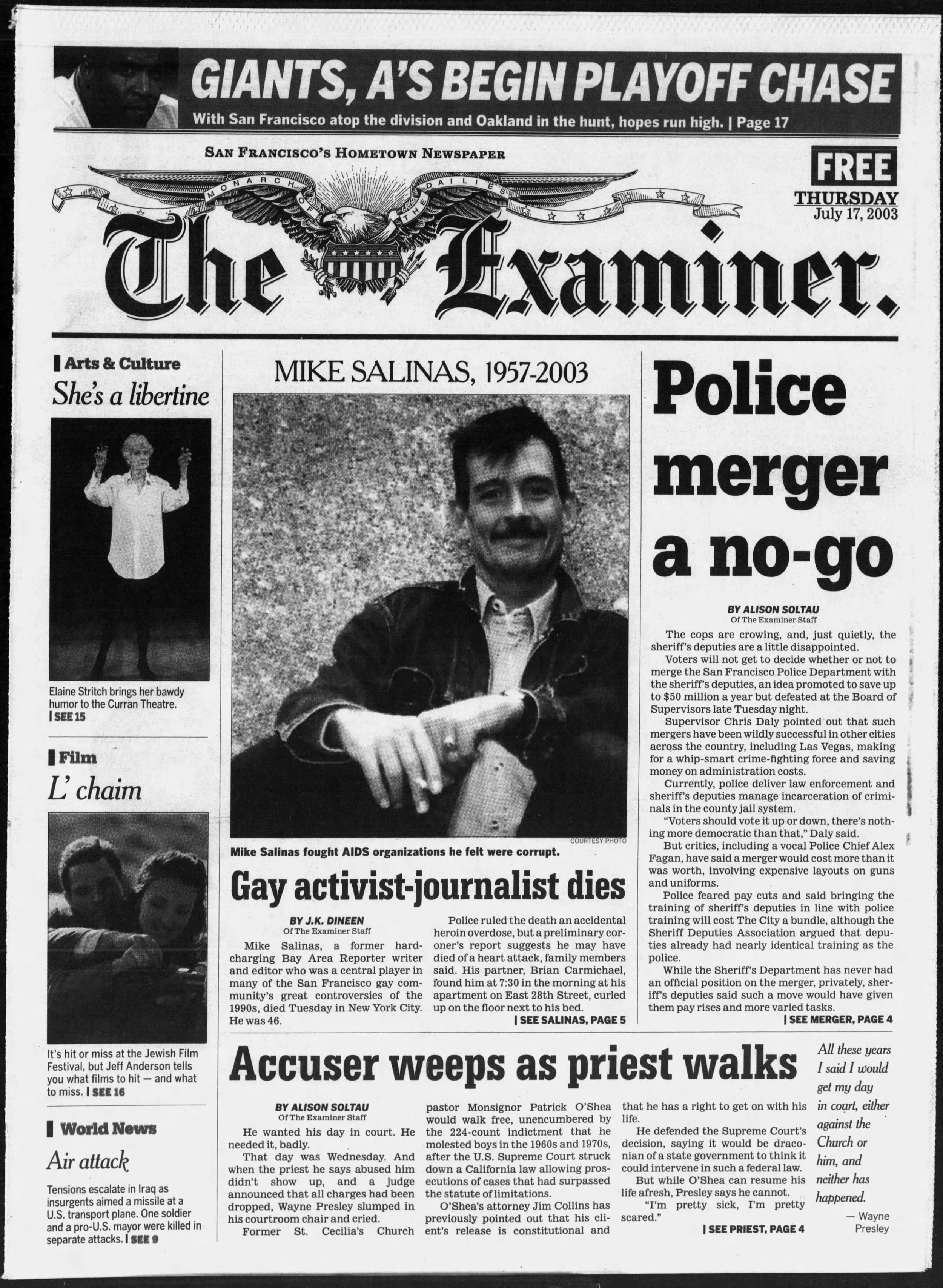 San.F. Examiner 17 Jul 2003