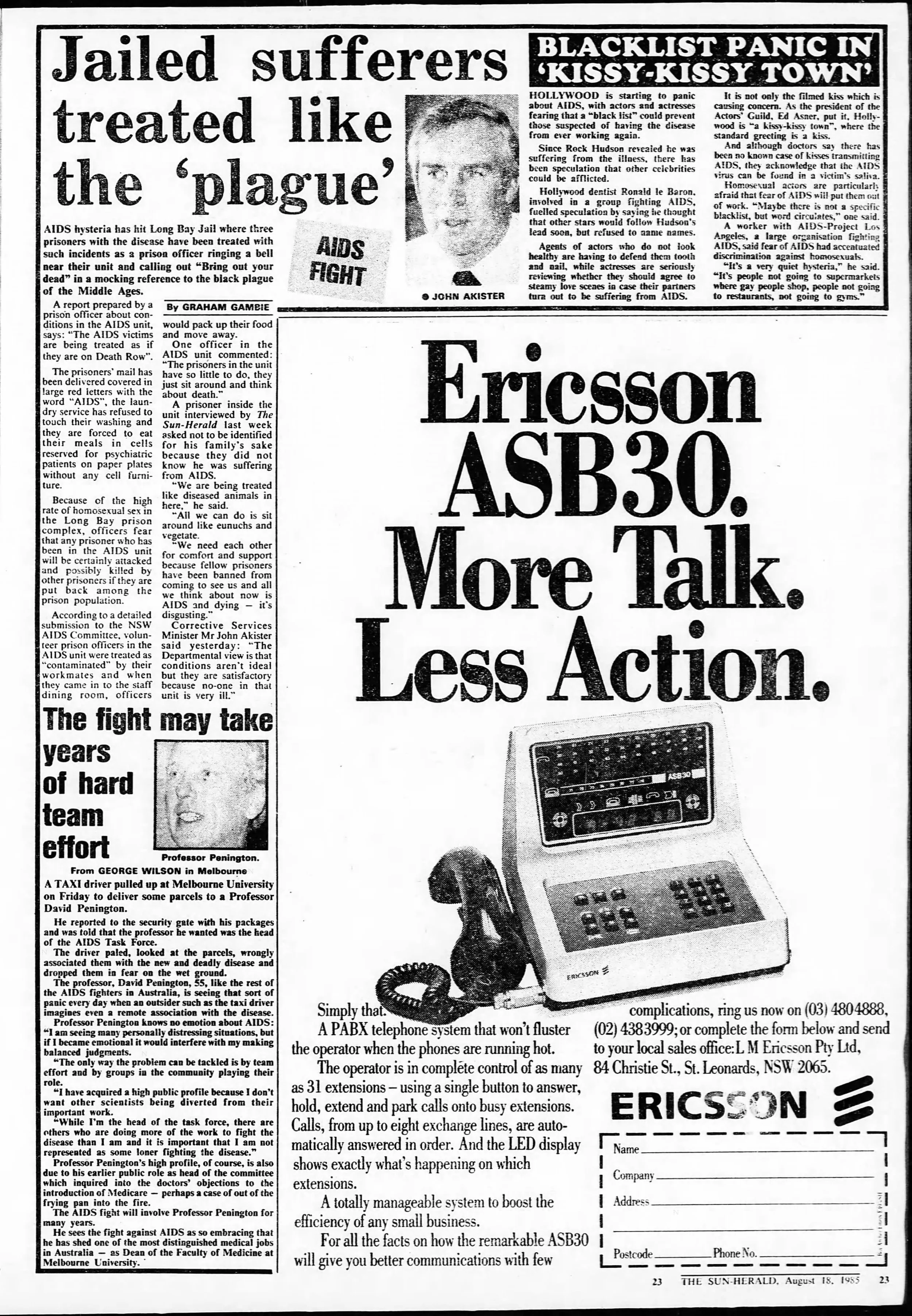 Sydney Herald 18 Aug 1985