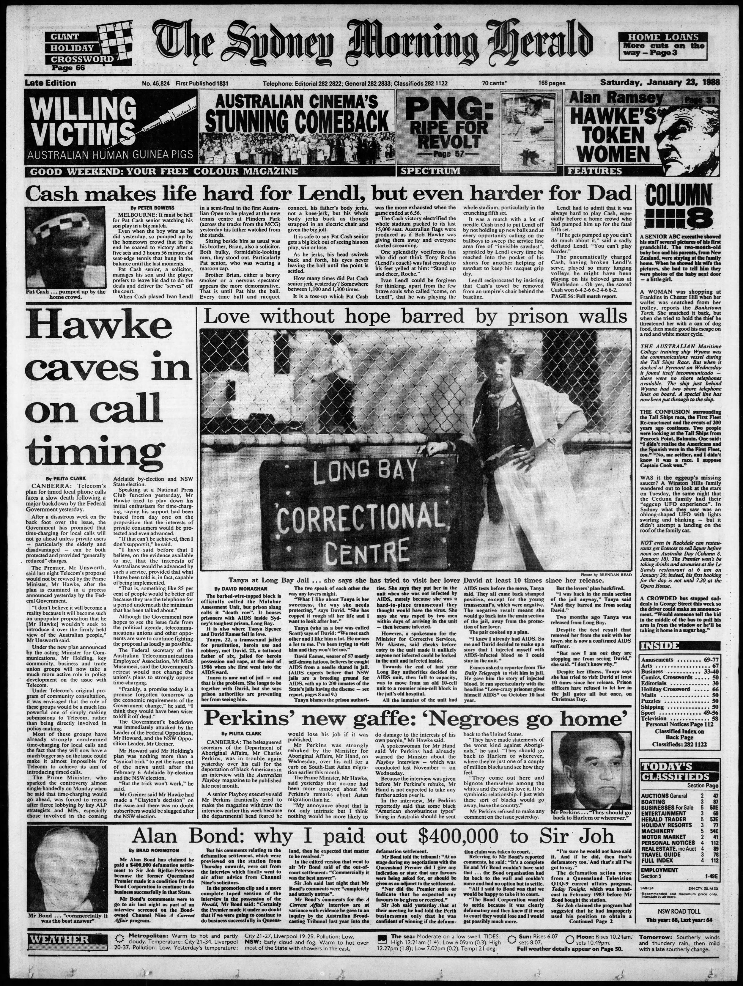 Sydney Herald 23 Jan 1988