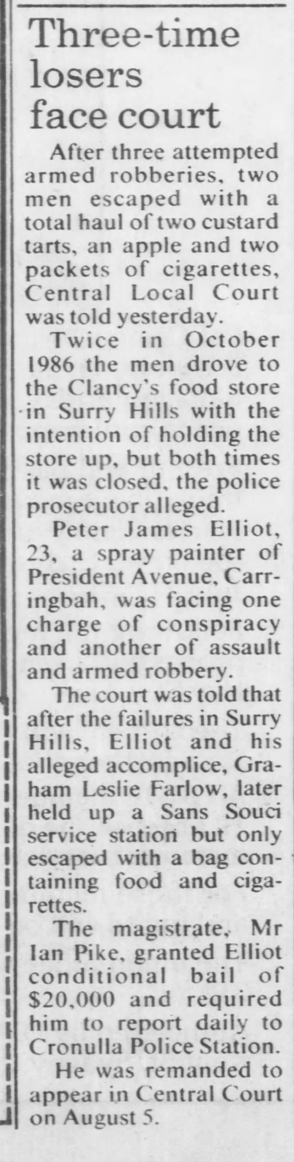 Sydney M'Herald 29 Jul 1987