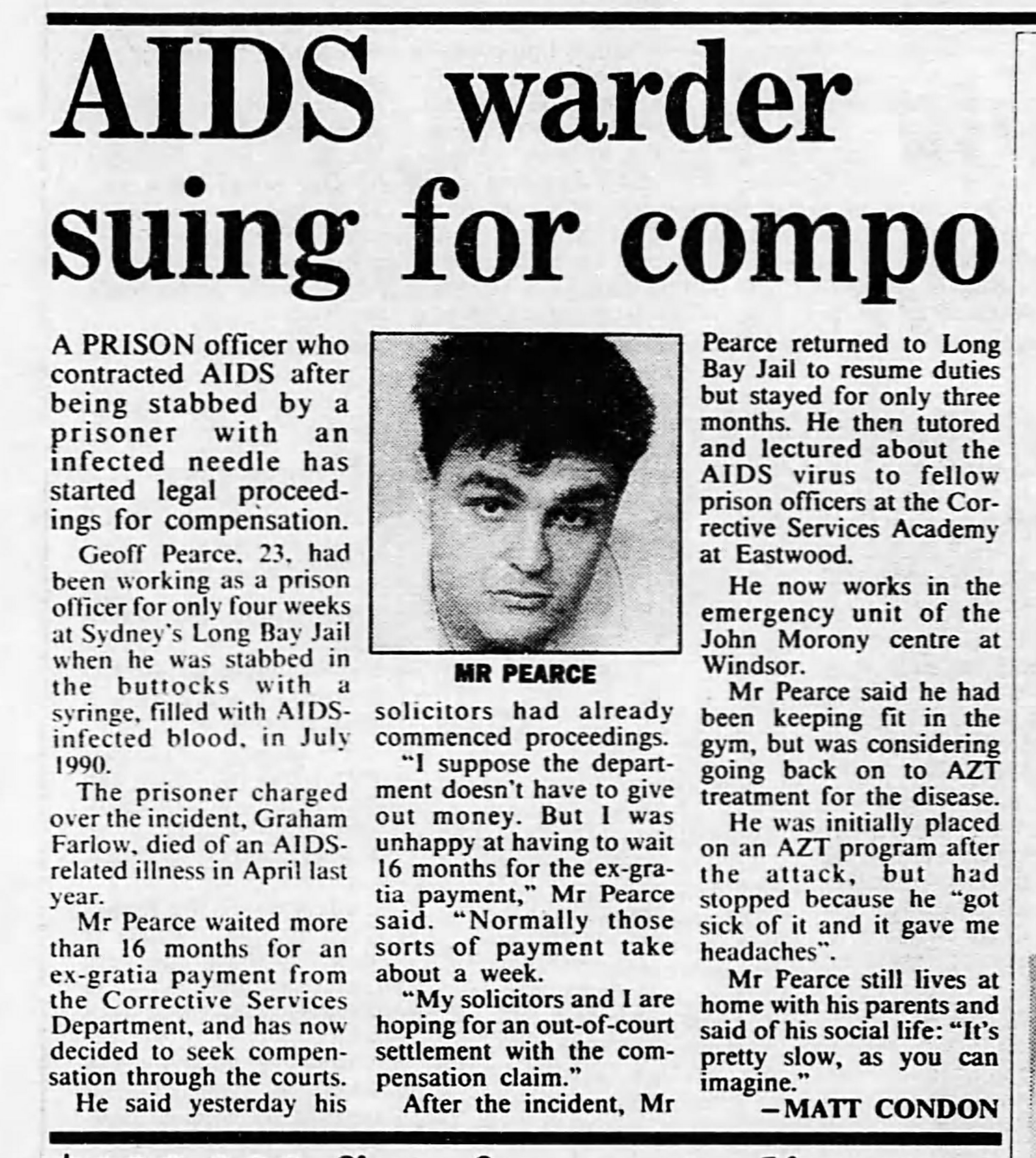 Sydney M'Herald 16 Feb 1992