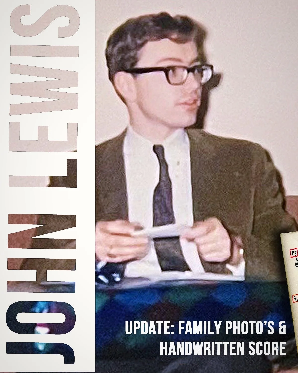 📷UPDATE: the family of Composer John Lewis have shared snaps of John from the family album, carefully chosen from the estate&rsquo;s collection to capture both intimate and quieter moments; offering a rare, personal glimpse into John&rsquo;s earlier