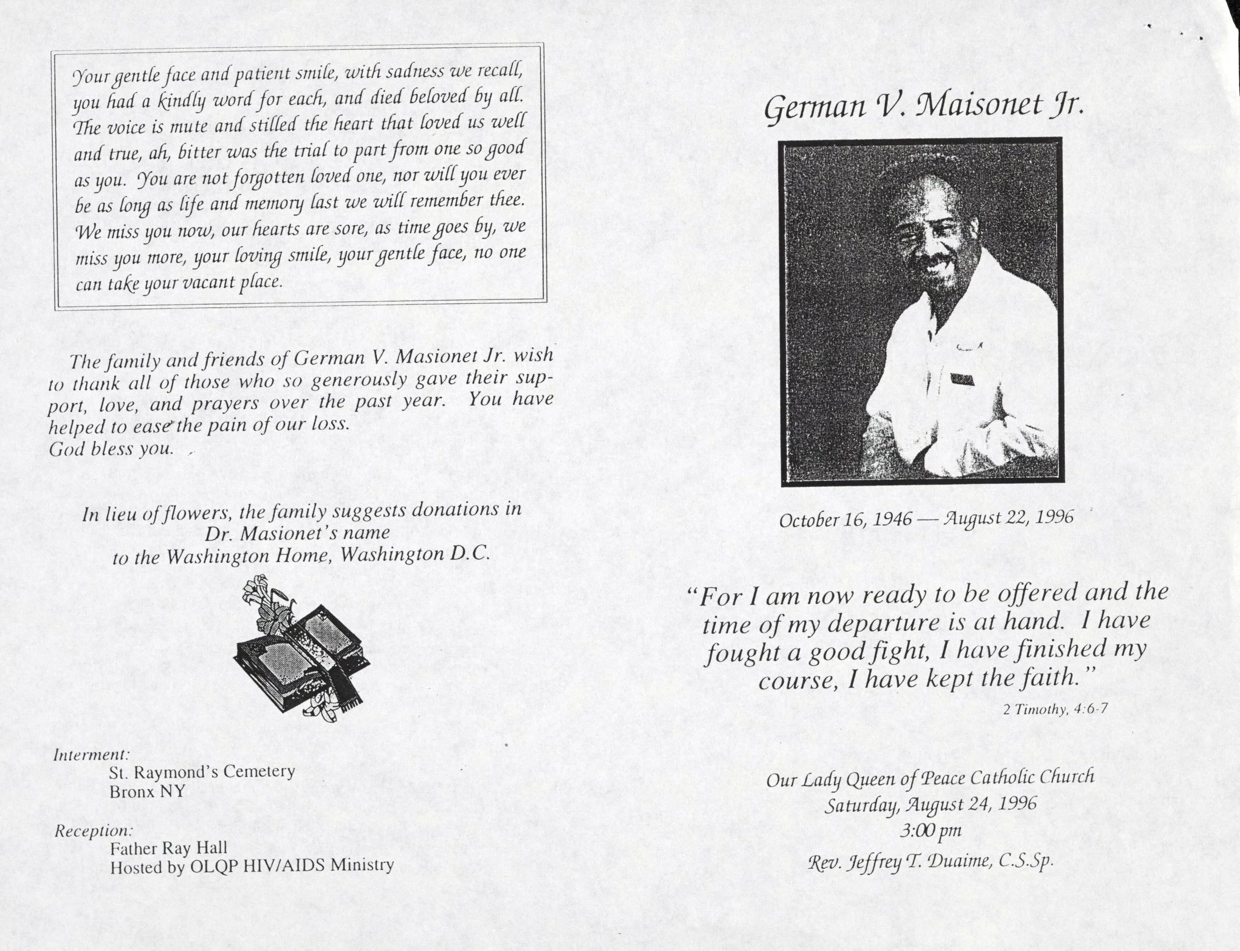 Funeral: Order of Service