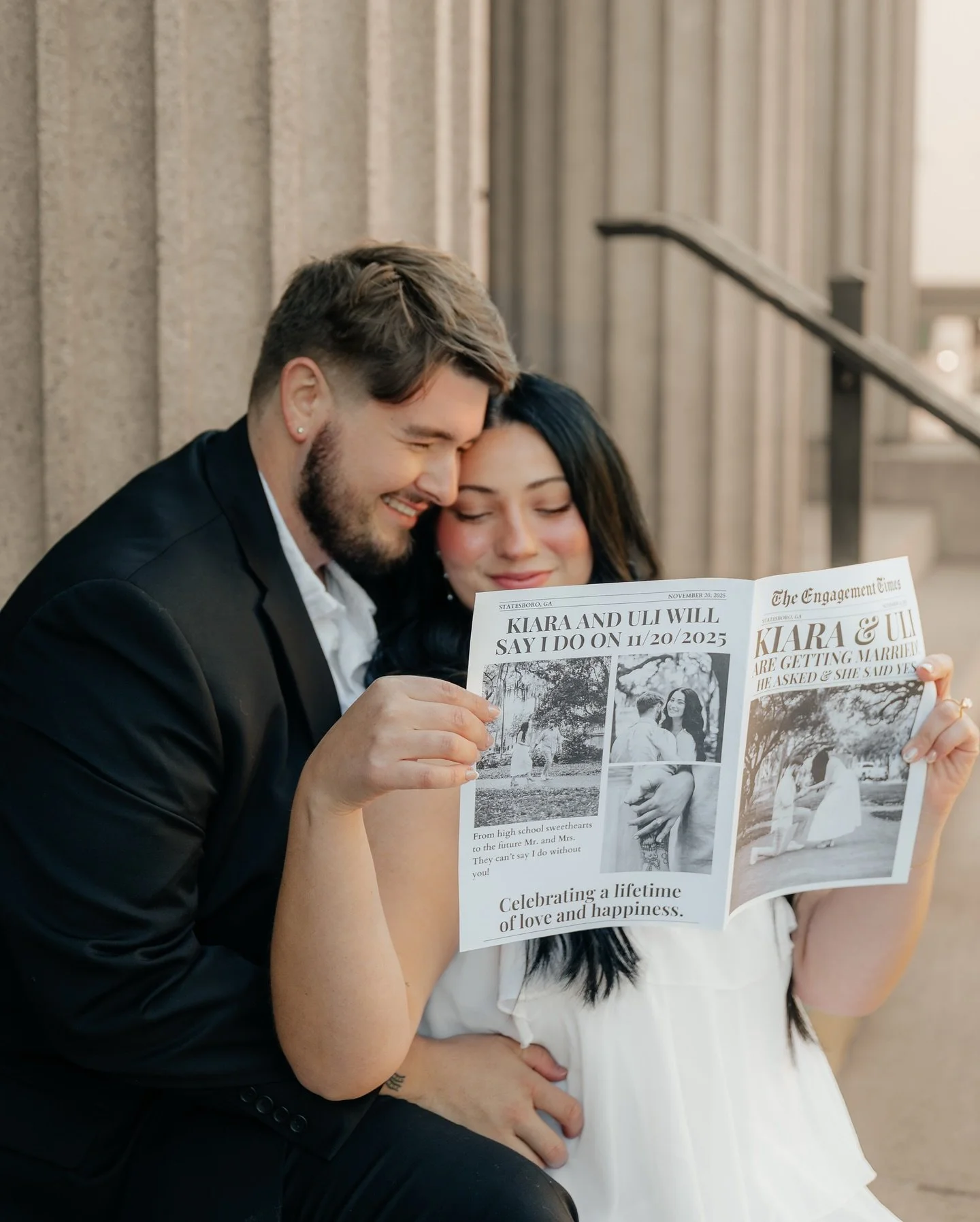 The most fun save the date session, in the most beautiful city ✨