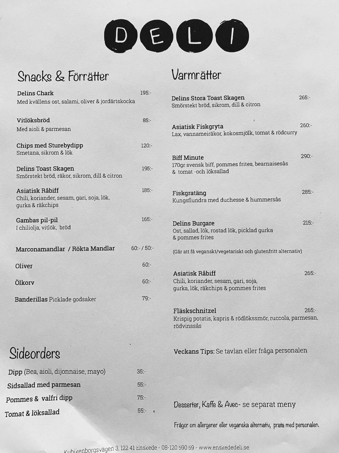 Erbjudande! 15% Rabatt p&aring; take away idag. Om ni ska mysa framf&ouml;r mello eller bara vill slippa diska, ring oss p&aring; 08-120 590 59 och l&auml;gg er best&auml;llning ikv&auml;ll!