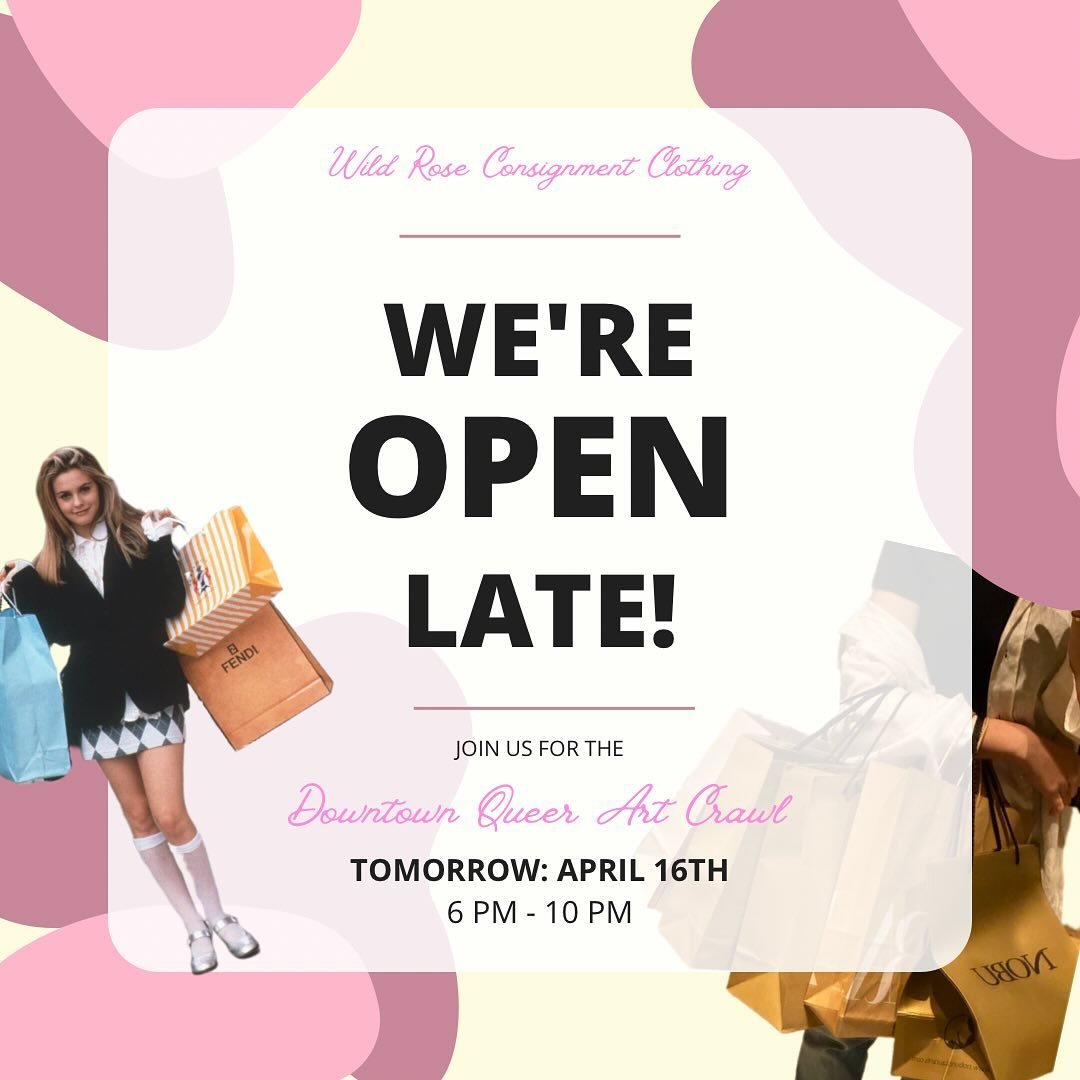 Come see us tomorrow for a bit of evening shopping!
The store will be open 6pm to 10pm and we are thrilled to be hosting two vendors for the Downtown Guelph Queer Art Crawl event! 
💗🌷SEE YOU THERE🌷💗
.
@moonanback 🌙
-
slaylabergman 🧿
.
.
.
#wild