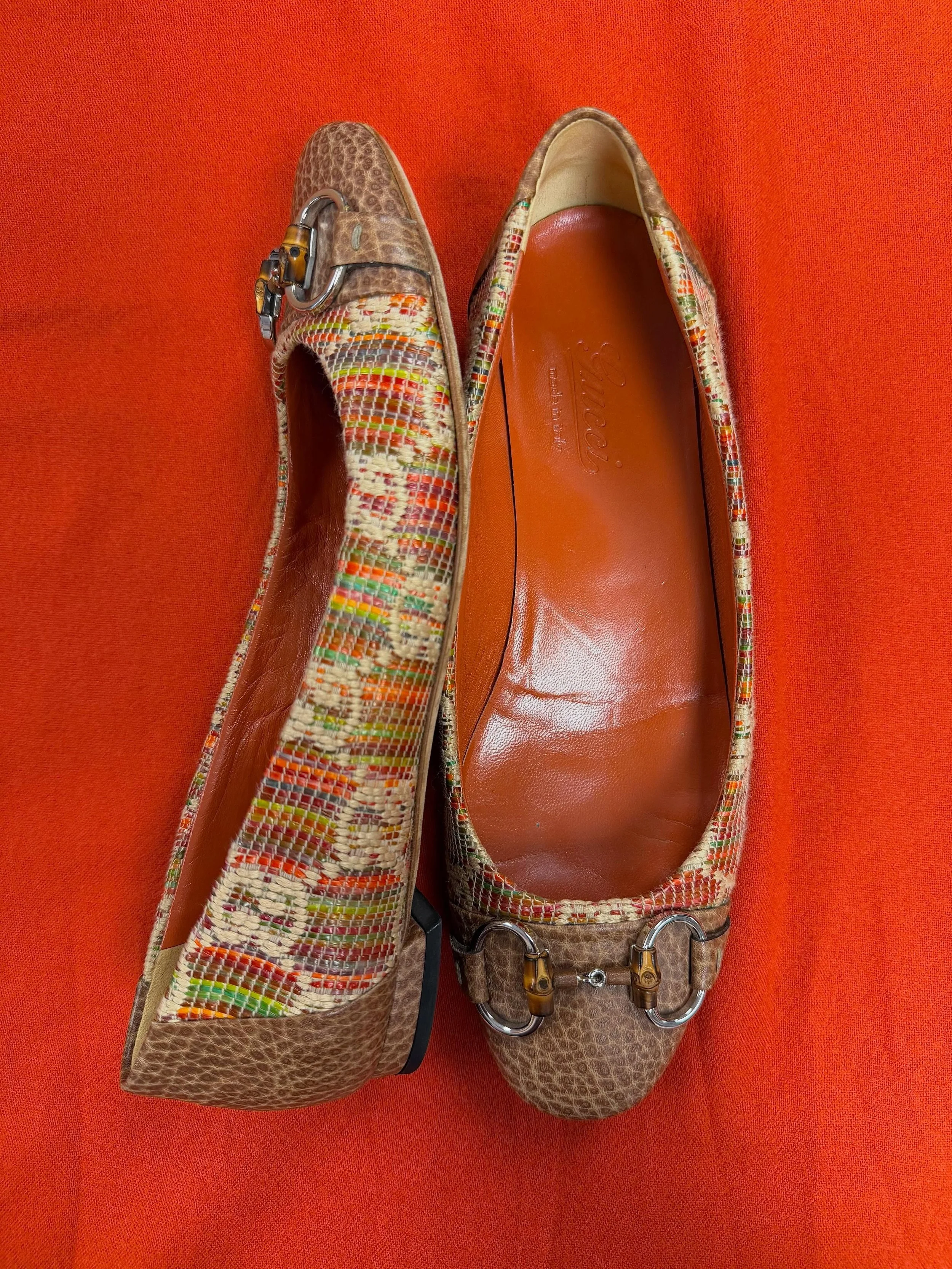 INSANE GUCCI RAFFIA BALLET FLATS!😍 size: 39 ($169.00) DM for more details!!🌹