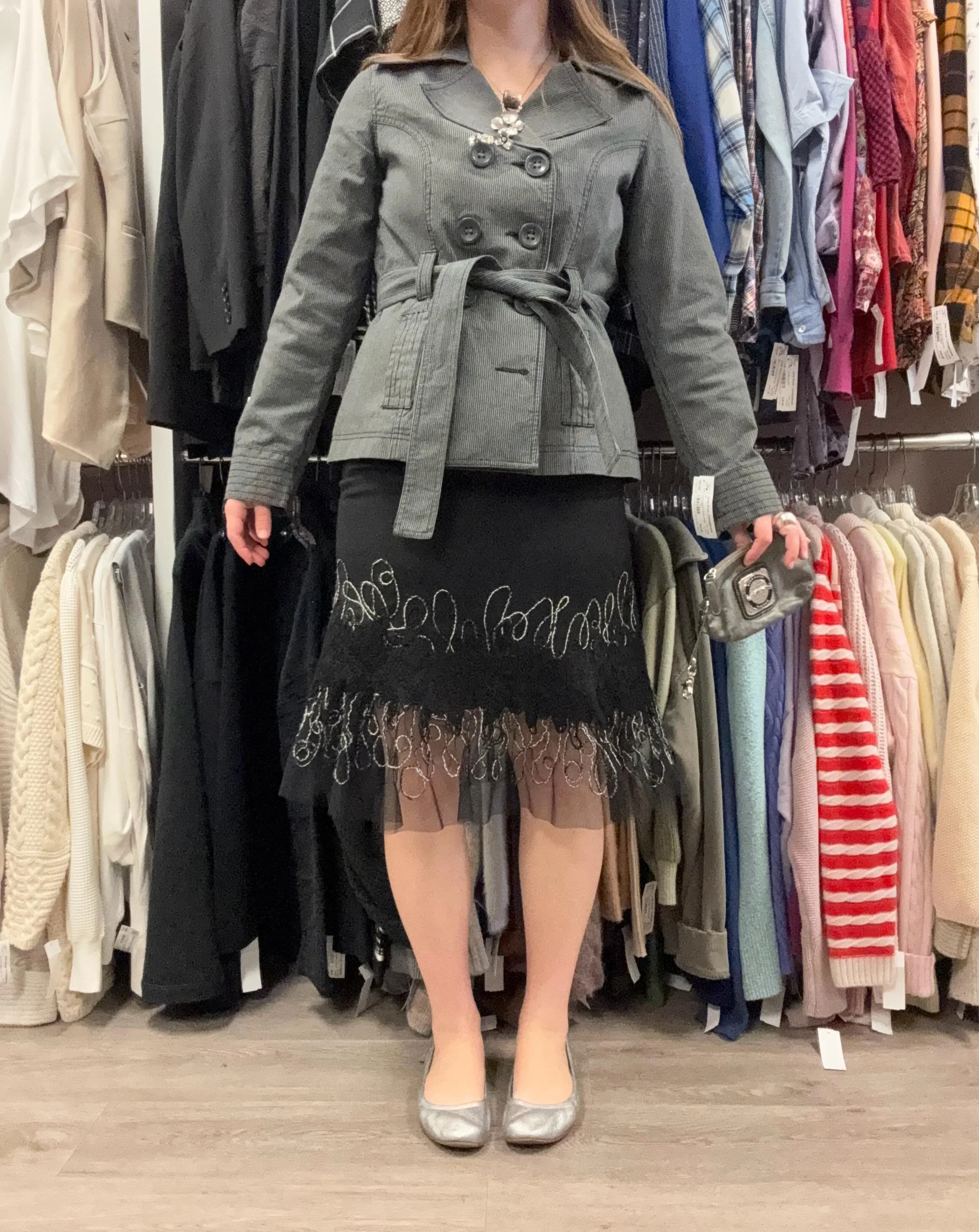 Just a few of our favourite skirts in stock!

1. Spanner Black Wool Midi Skirt, size small, $51
2. Oui Metallic Maxi Skirt, size medium, $48
3. Gerry Weber Floral Skirt, size medium, $38
4. Tan Jay Blue Wool Blend Midi Skirt, size medium, $34
5. Doro