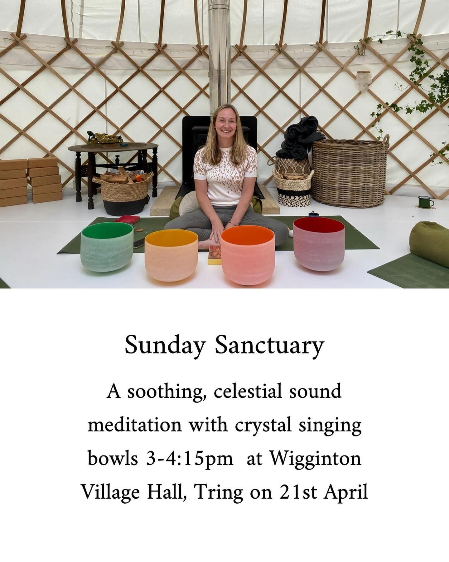 What the rest of April has in store&hellip;.

Last Sunday Sanctuary for a while as have different events lined up in Wigginton for May &amp; June, so do come along this Sunday afternoon if you want your crystal singing bowl fix 😍

🌏 Earth Day Medit