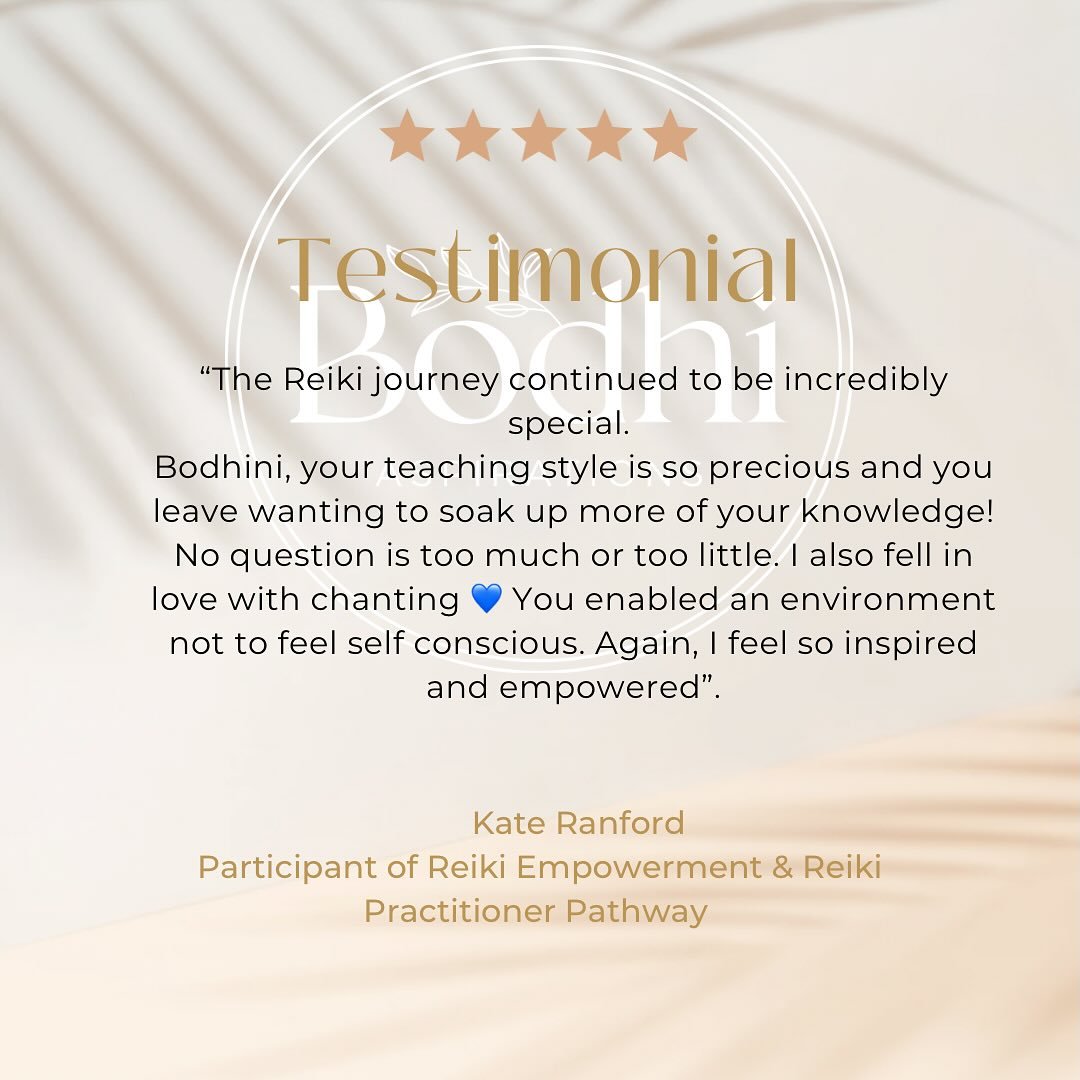 Very touched by these kind testimonials. Thank you @kateranfordreflexology and @juliemaginn 

Watching your reiki journeys unfold and being able to walk alongside you both as it does is a wonderful privilege. 

Facilitating any kind of energy work, h