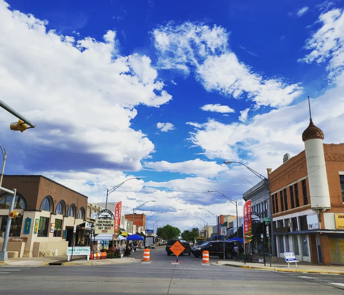 Farmers Market at Alamogordo Historic Downtown. Come visit the vendors from @alamofm88310 at 630pm every Wednesday in July and August.