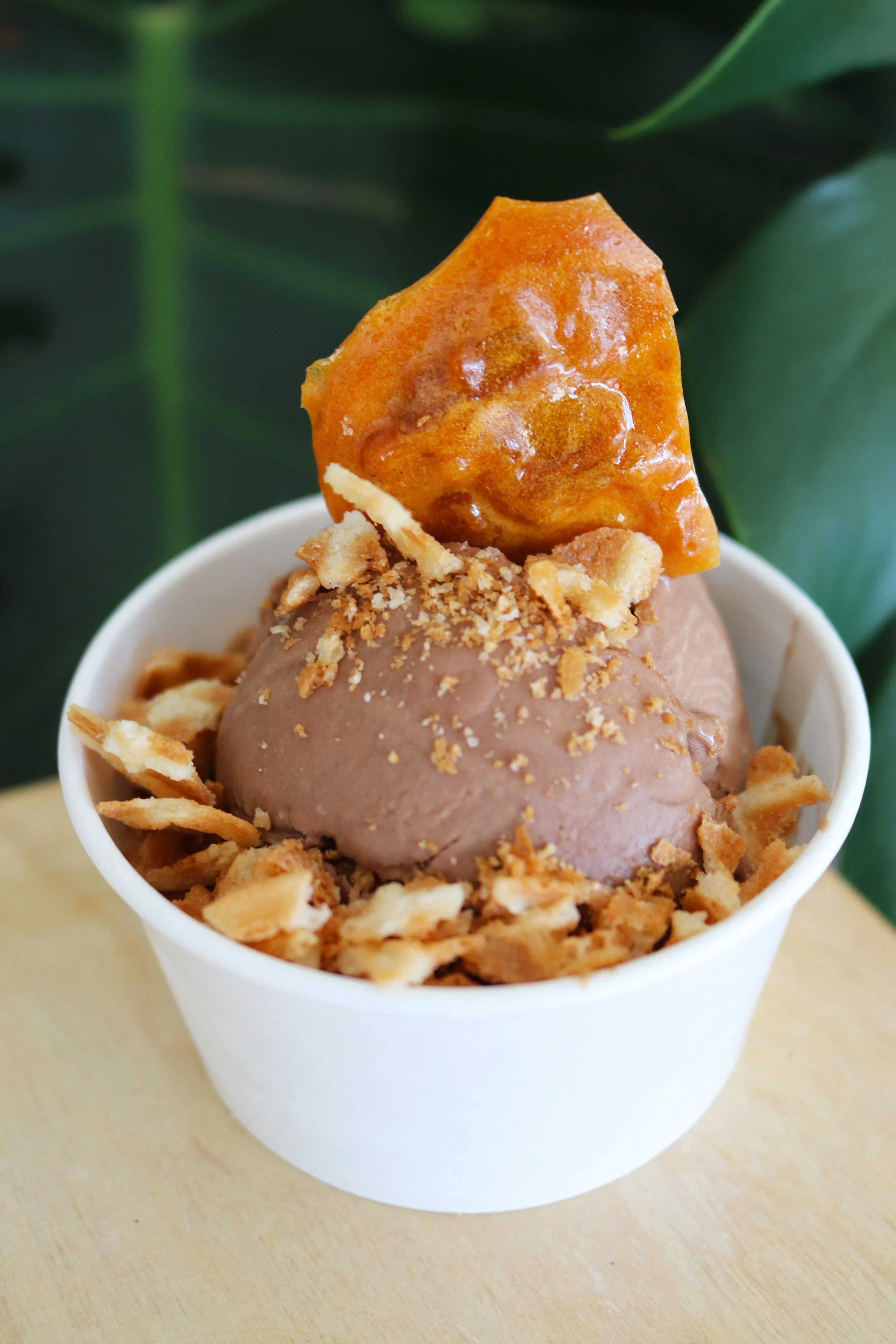 Chocolate PB Waffle Cone Crunch Ice Cream - Ruby Scoops Ice Cream & Sweets (Photo by Raven & Crow)
