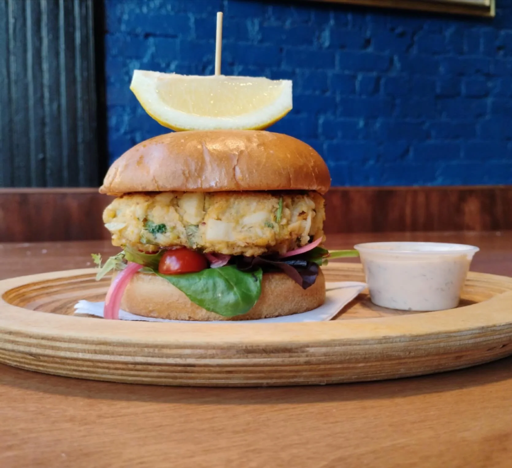 Vegan Crab Cake Sandwich - Brave Captain