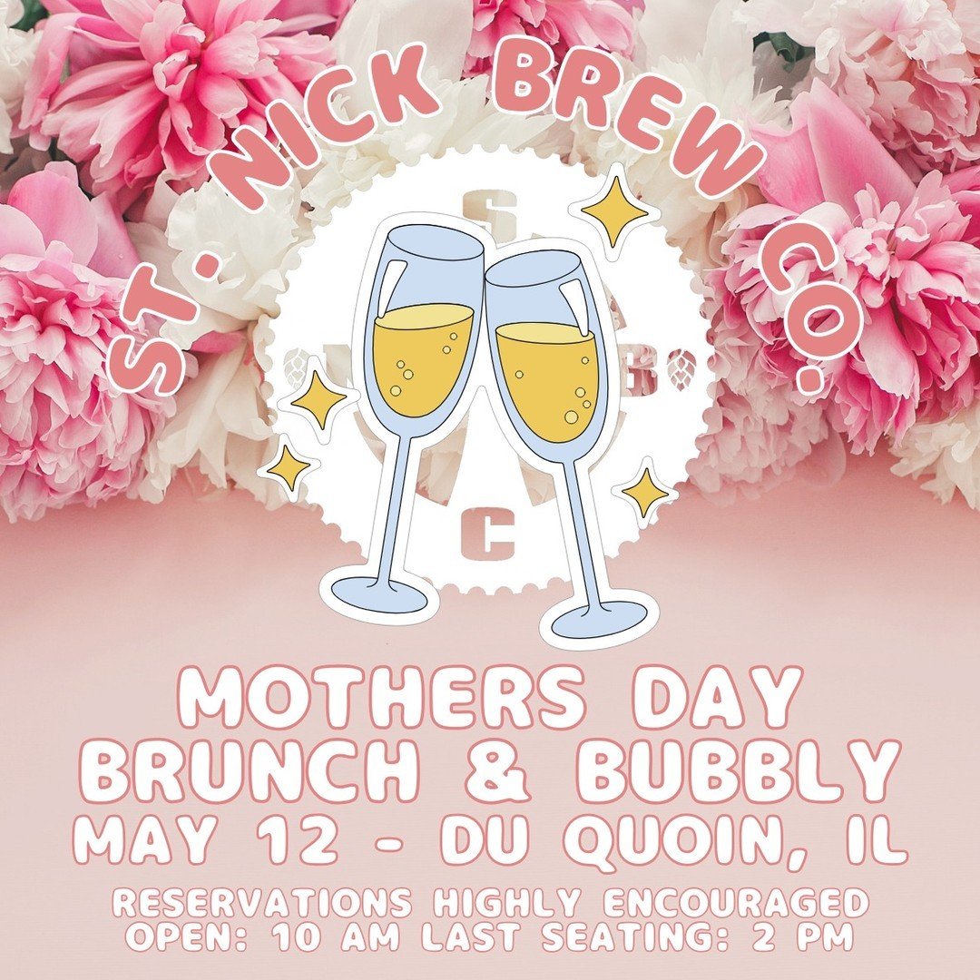 🌷Celebrate Mother&rsquo;s Day with Brunch &amp; Bubbly at St. Nick Brew Co.🥂
Join us from 10 AM to 3PM for a delightful brunch that&rsquo;s perfect for honoring moms. Make sure to book your table early&mdash;reservations are highly encouraged! http