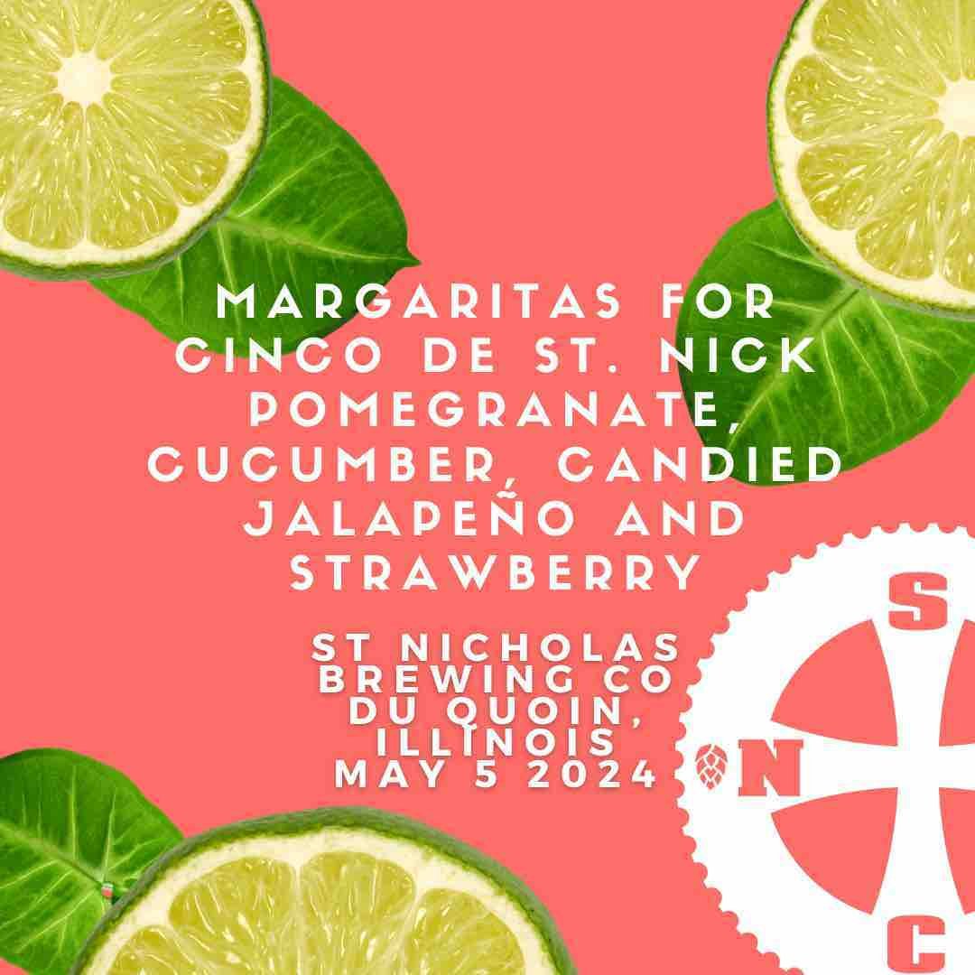 🍹✨ Cinco de St. Nick is here! ✨🍹 Get ready to shake up your Cinco de Mayo with our super special margarita lineup at St. Nicholas Brewing Company! Whether you&rsquo;re in the mood for something sweet, spicy, or a mix of both, we&rsquo;ve got you co