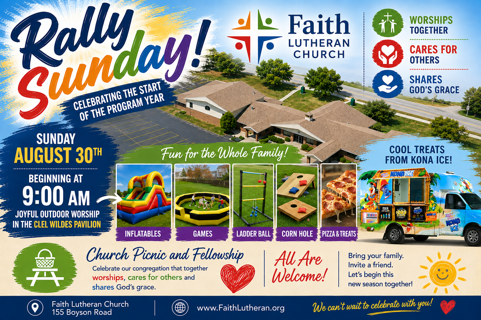 We are a community of faith, growing in Christ, sharing in God’s love.   Nurturing faith, together . . . 