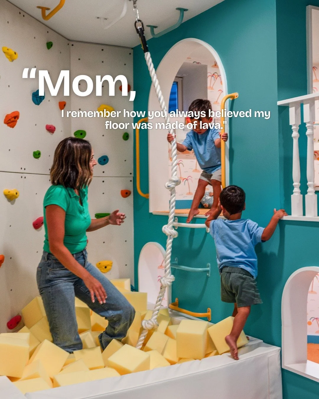 To the moms who make the magic happen: We see you ✨

Motherhood is often found in the small, quiet moments of steadying a hand, cheering on a first climb, or jumping into the foam pit just to hear those giggles. You aren&rsquo;t just "designing 