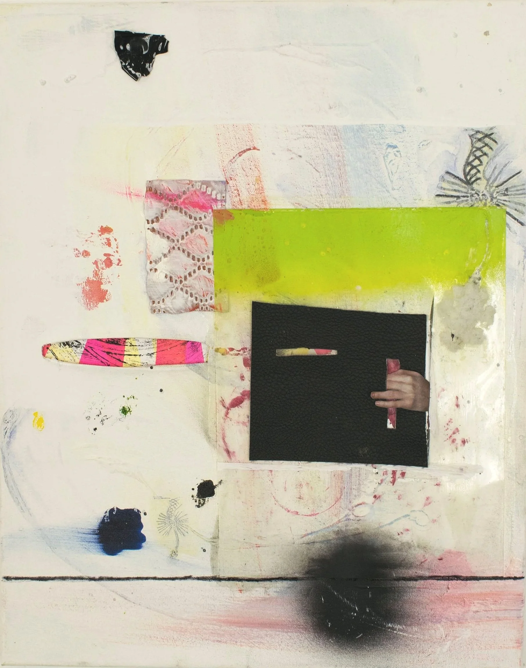 Untitled:Mixed Media. Mixed media on Canvas 18x24. 2018 (Permanent Collection of Watkins College of Art)