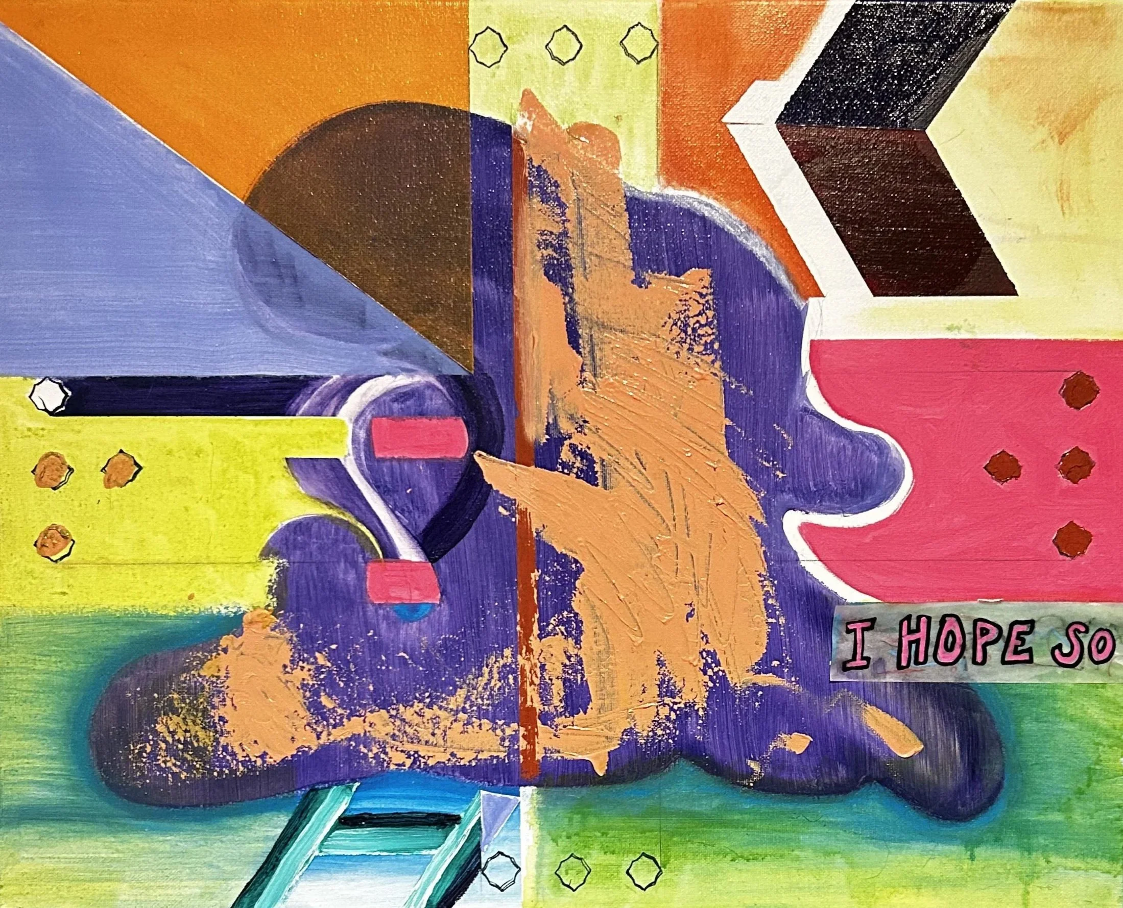 I Hope So. Mixed Media on Canvas. 18x24. 2024. (Private Collection)