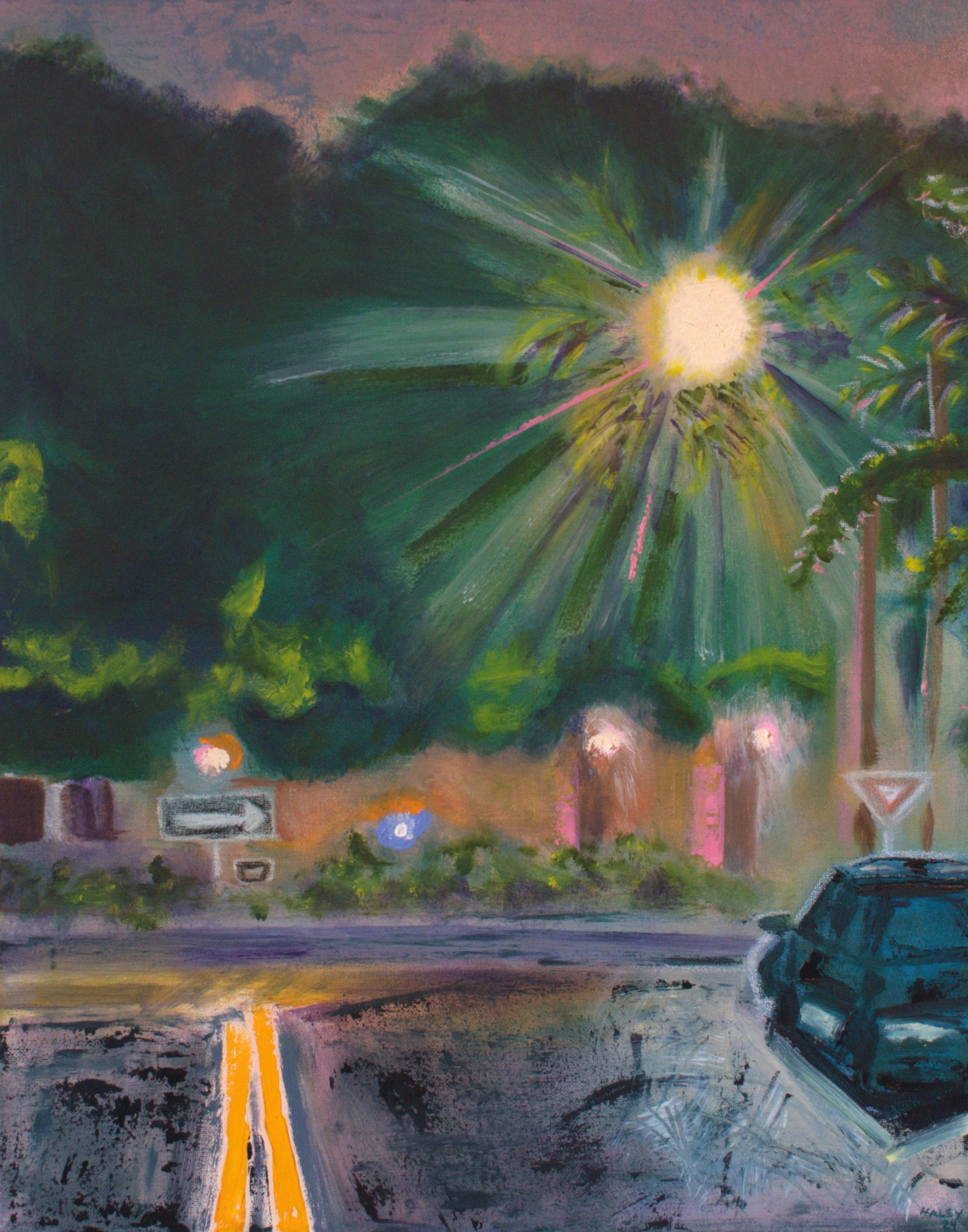 Washington Square, Savannah, GA. Oil on Canvas. 18x24. 2023. (Private Collection of Sonya Harrell)