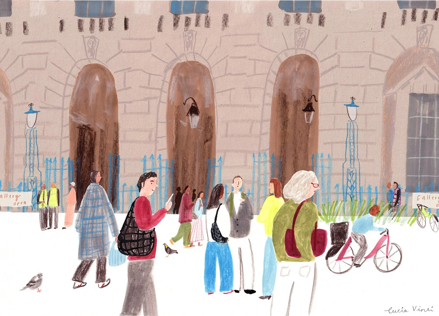 Illustration of people outside Somerset House