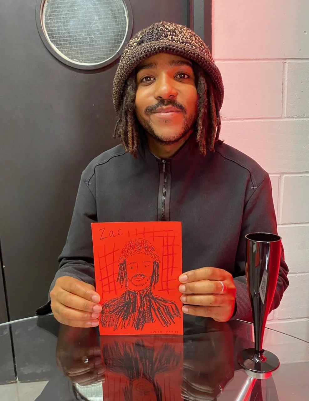 Live portrait illustration for morning studio christmas party