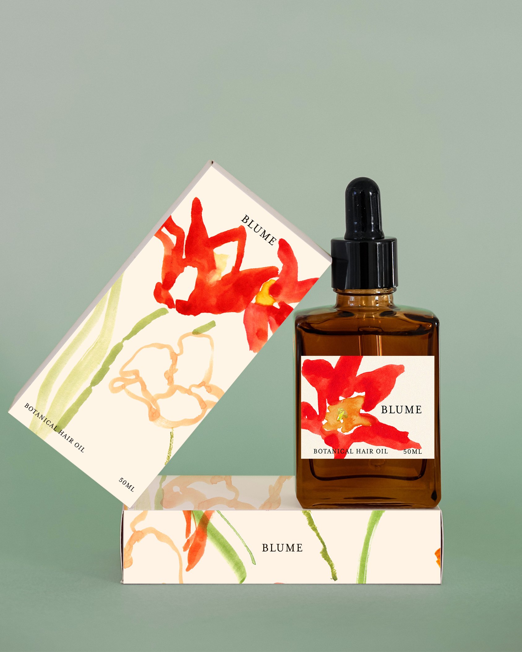 Cosmetic beauty packaging illustration
