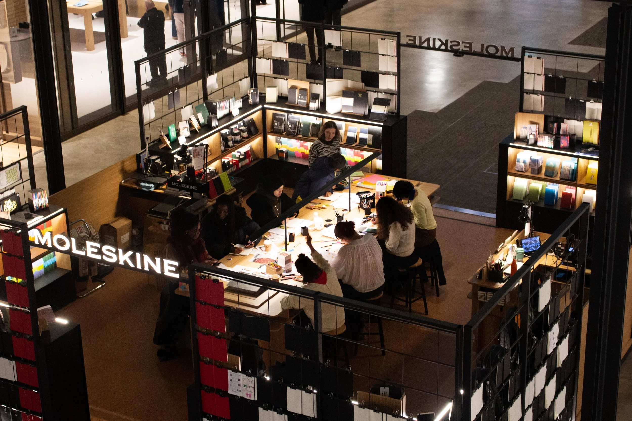 Recipe illustration workshop at Moleskine Battersea Power Station