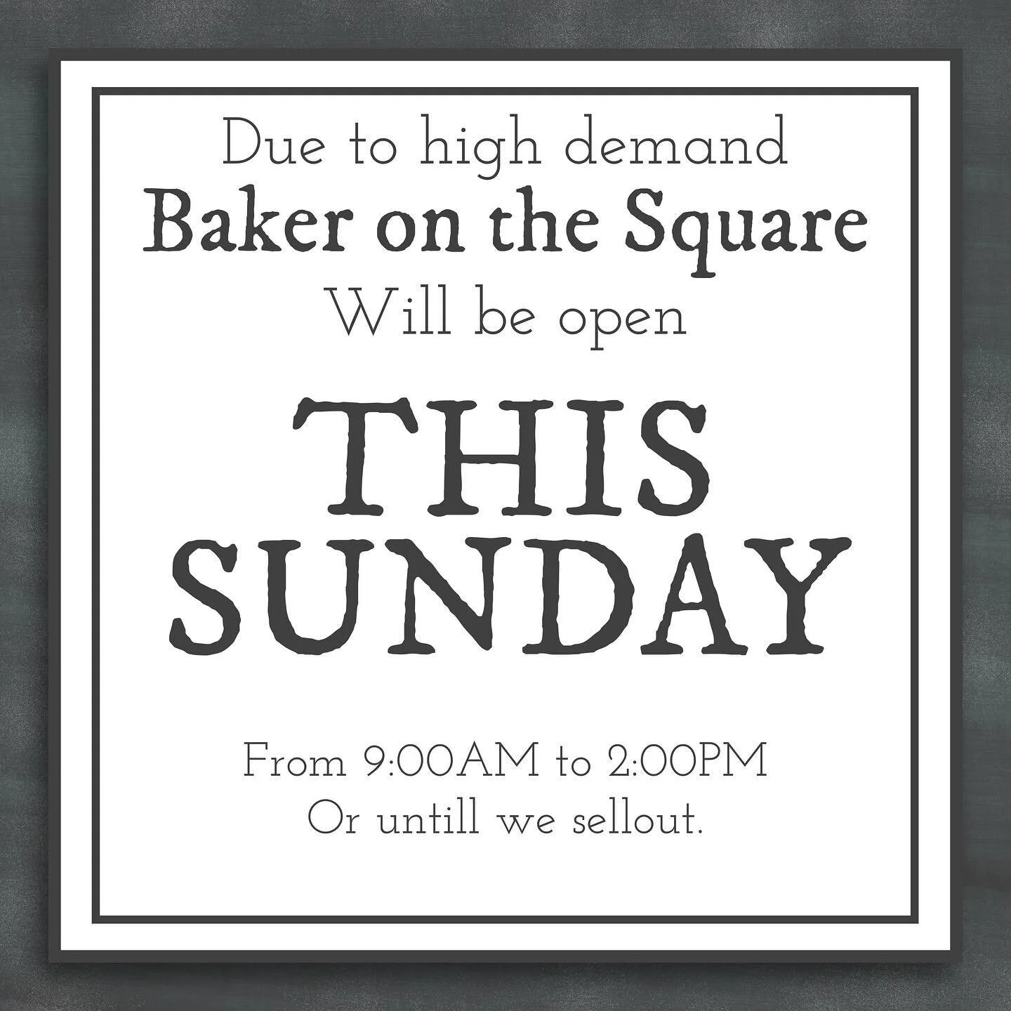 Baker On The Square