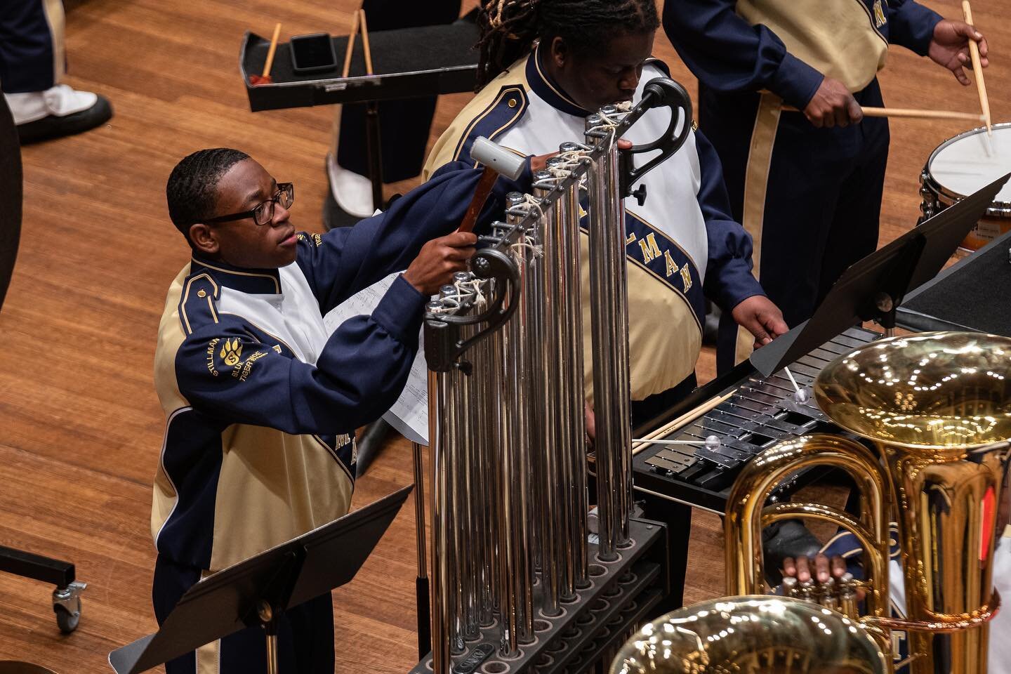 Junior Music Education major, @promarcusss plays chimes during the Stillman College Symphonic Band&rsquo;s performance. #KennedyCenter #GoTigers
#StillmanCollege