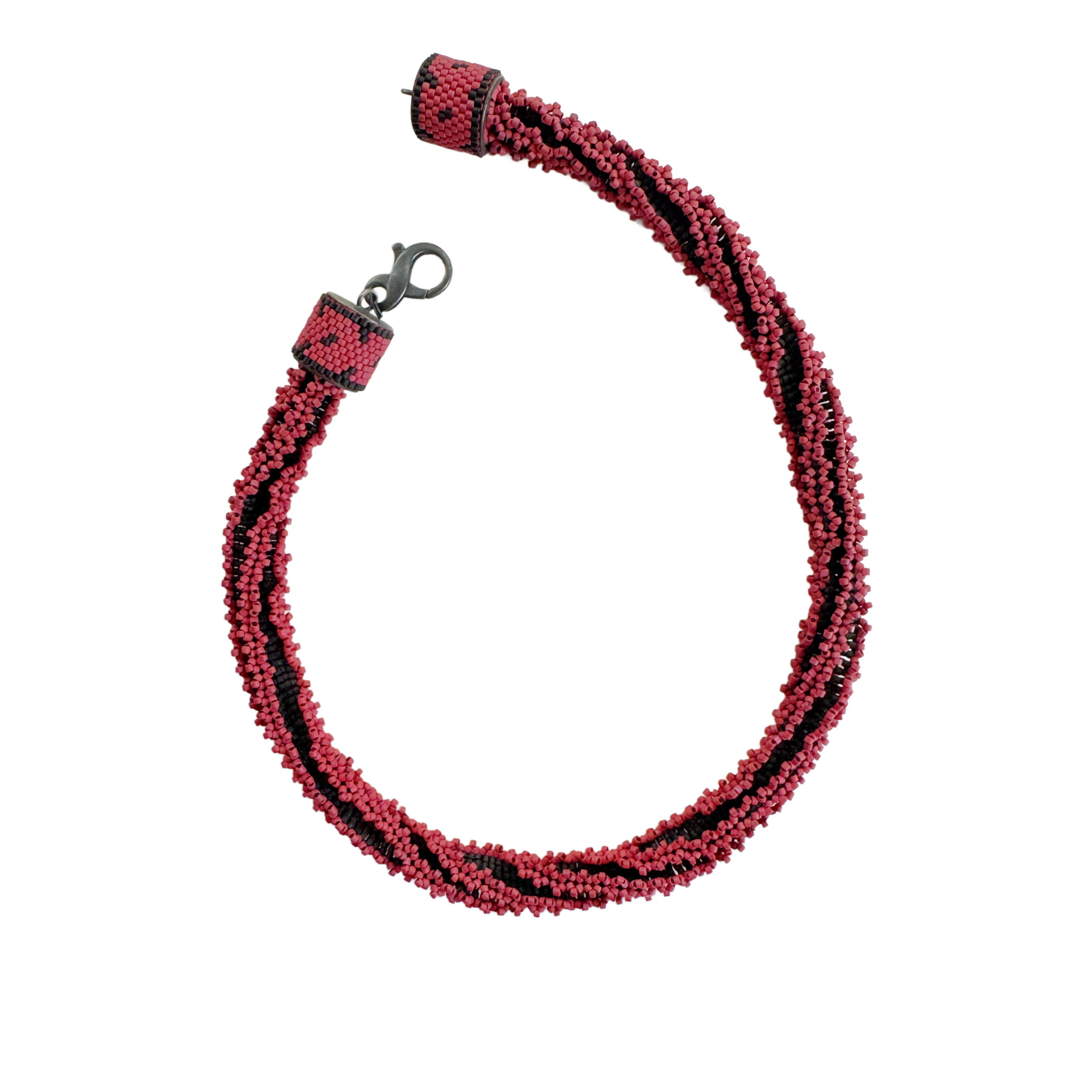 Vintage Red Spiral Rope Necklace Image 6.png