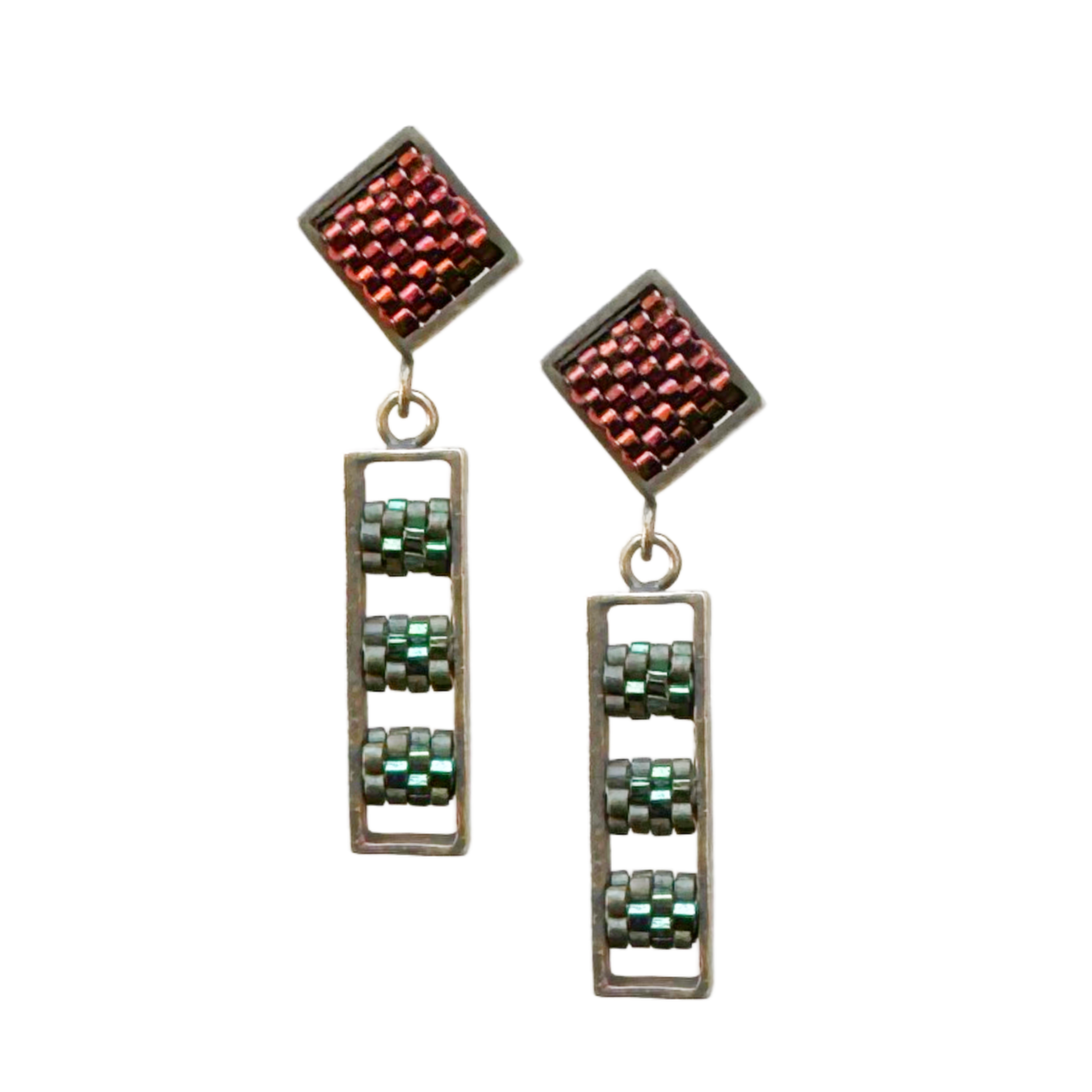 Seafoam & Rose Copper Earrings Image 2.png